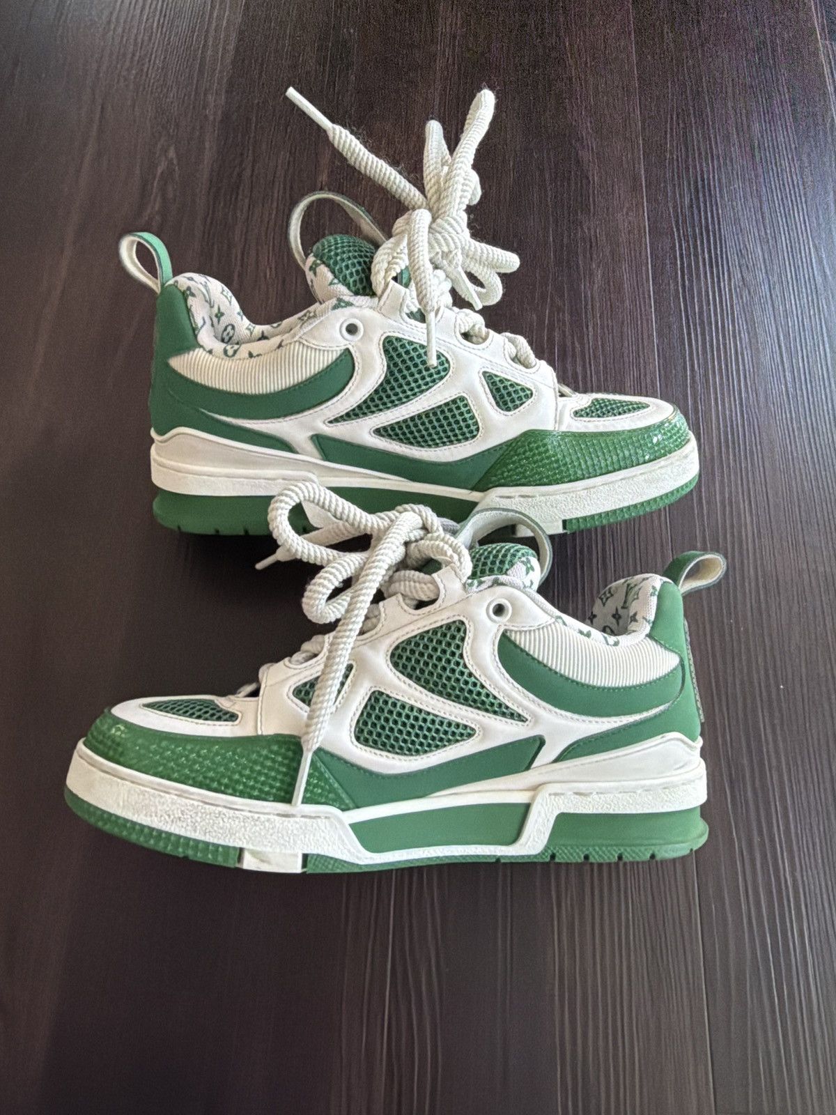 Louis Vuitton Louis Vuitton Green White Skate Sneakers Size US 7 / EU 40 - 2 Thumbnail