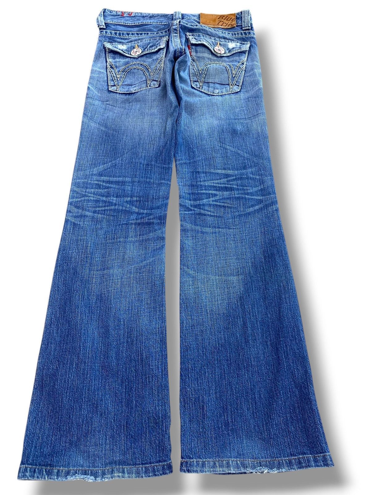 Edwin Edwin Blue Trip Faded Wash Whiskered Boot Cut Style Jeans Size US 28 / EU 44 - 3 Thumbnail