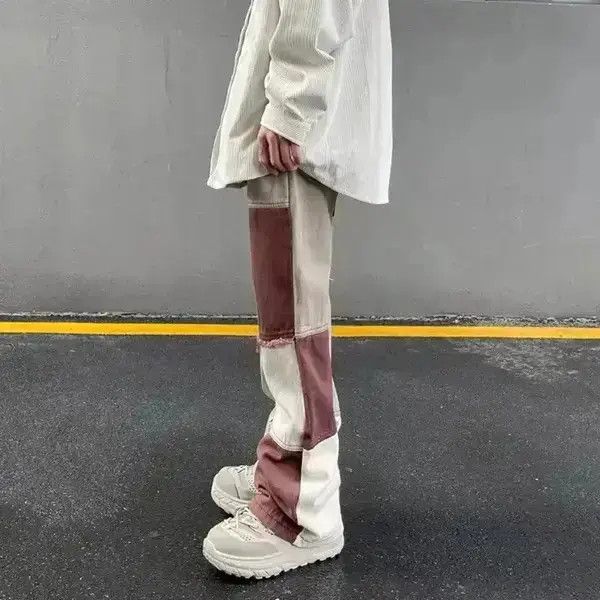Japanese Brand Y2K Patchwork Grunge Baggy Trousers Jeans Streetwear Size US 32 / EU 48 - 6 Thumbnail
