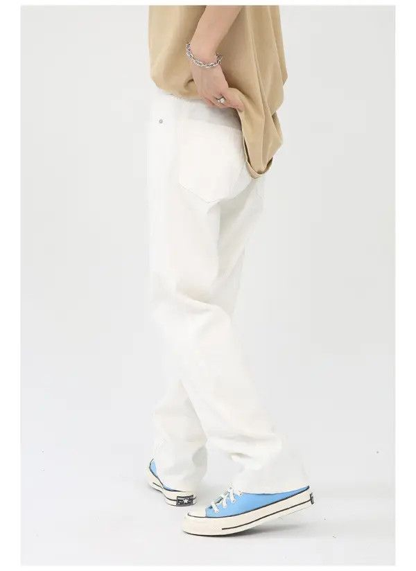 Japanese Brand Noriko x Risa White Japanese retro loose casual jeans Size US 32 / EU 48 - 4 Thumbnail