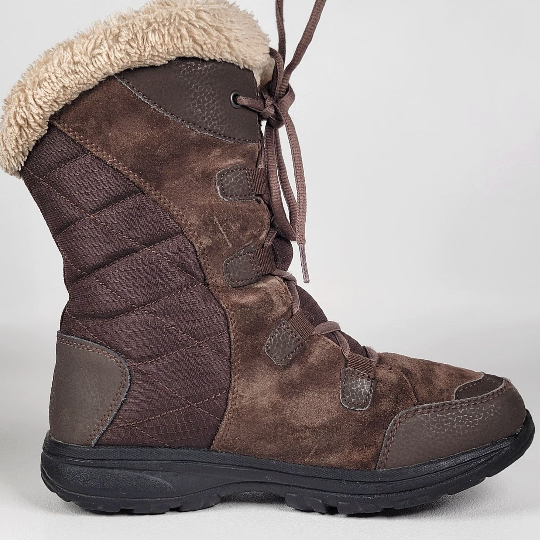 Vintage Columbia Women's Ice Maiden II Boot Size 7 Waterproof Lace Up Brown Leather Size US 7 / IT 37 - 5 Thumbnail