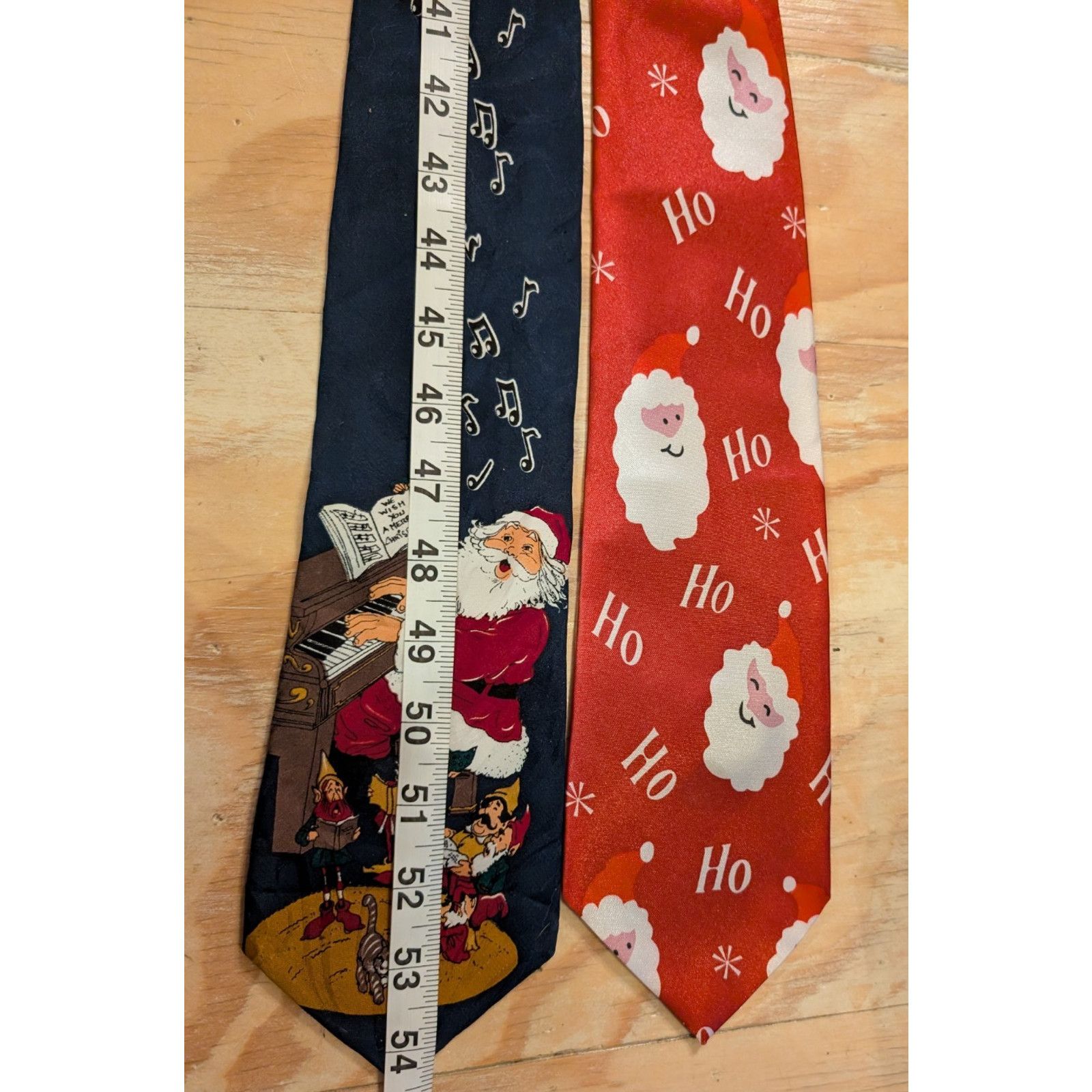 The Unbranded Brand Santa Claus Christmas Neckties Ho Ho Ho Piano Player Santa 2 Size ONE SIZE - 3 Thumbnail