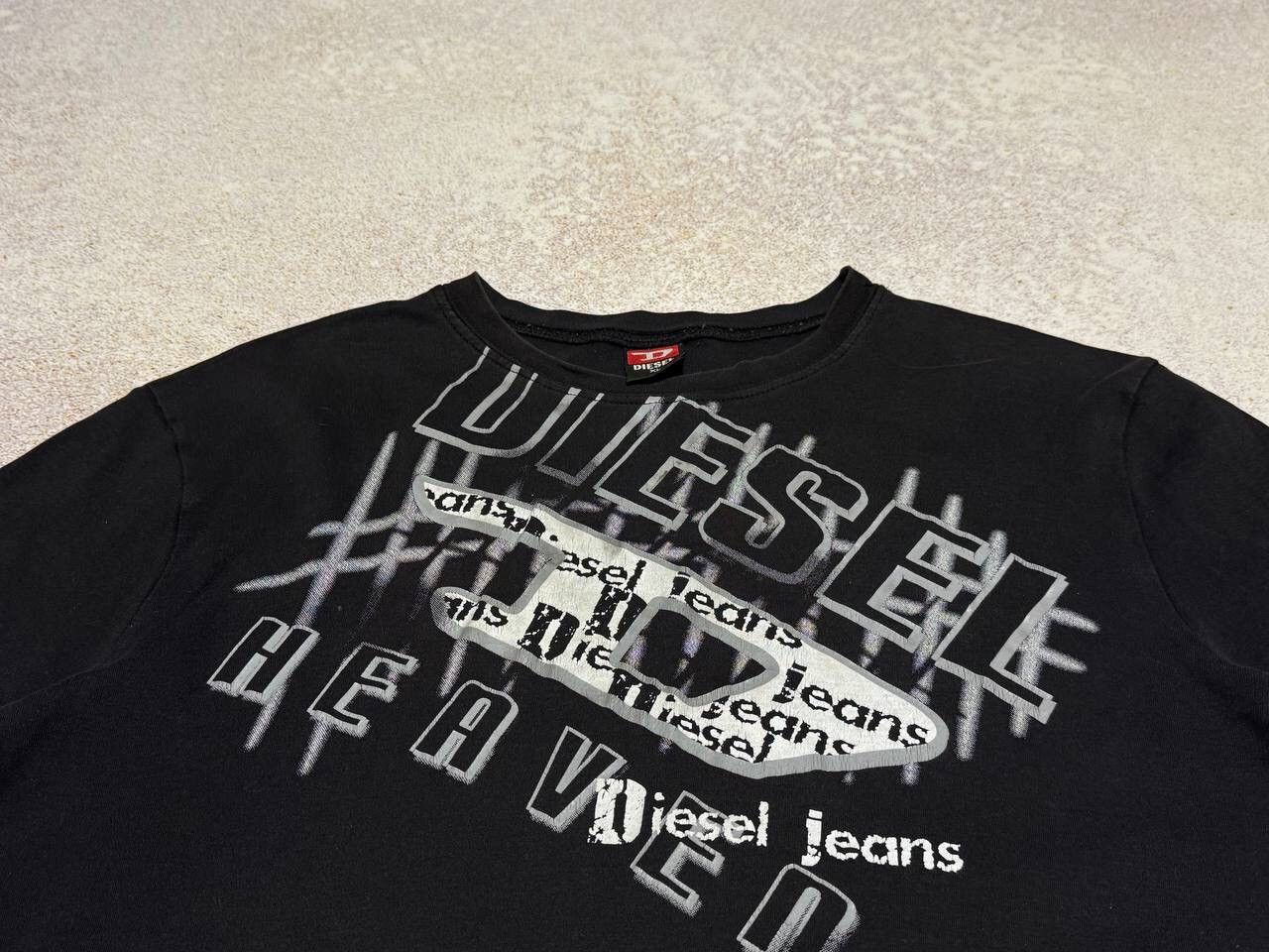 Diesel × Diesel Black Gold Vintage Diesel T-shirt Big Central Graphic Logo Y2K Rare Size US M / EU 48-50 / 2 - 2 Thumbnail