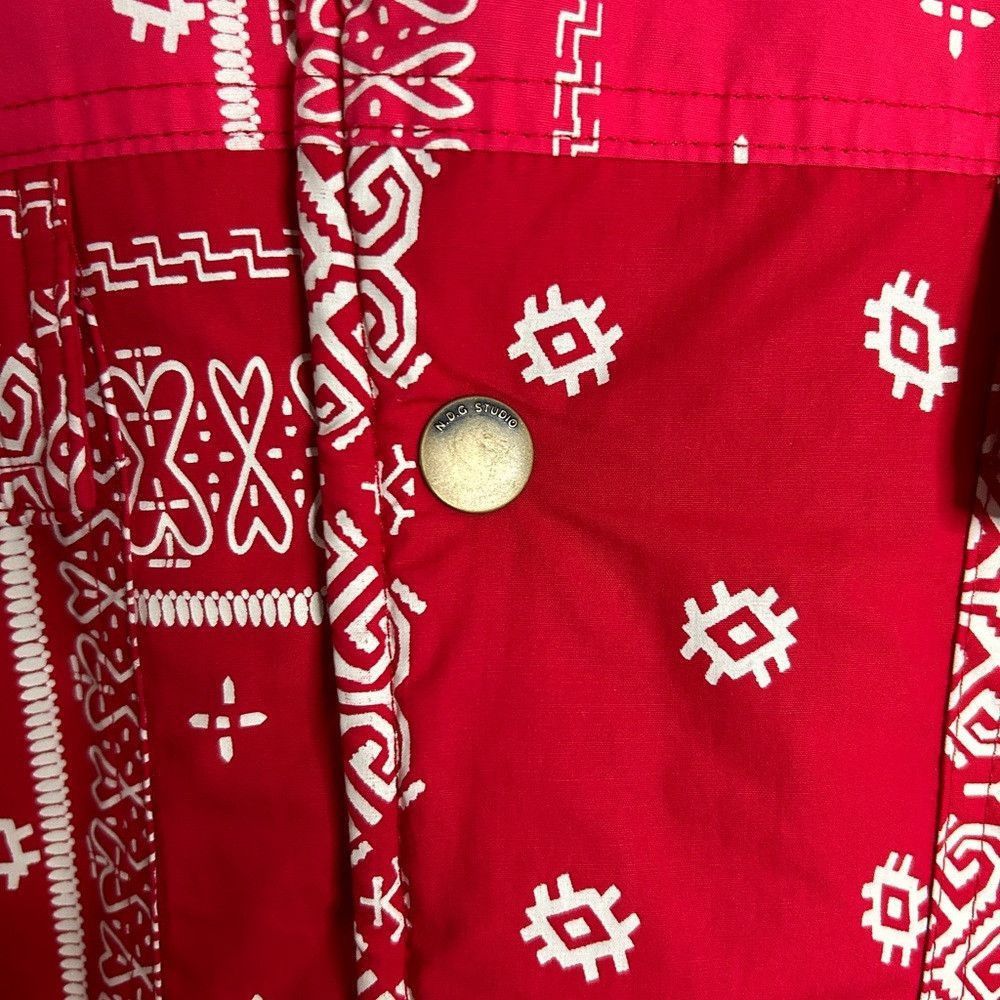 NDG Studio NDG Studio Paris Red and White Jacket withh Faux Lambskin I Size US L / EU 52-54 / 3 - 5 Thumbnail