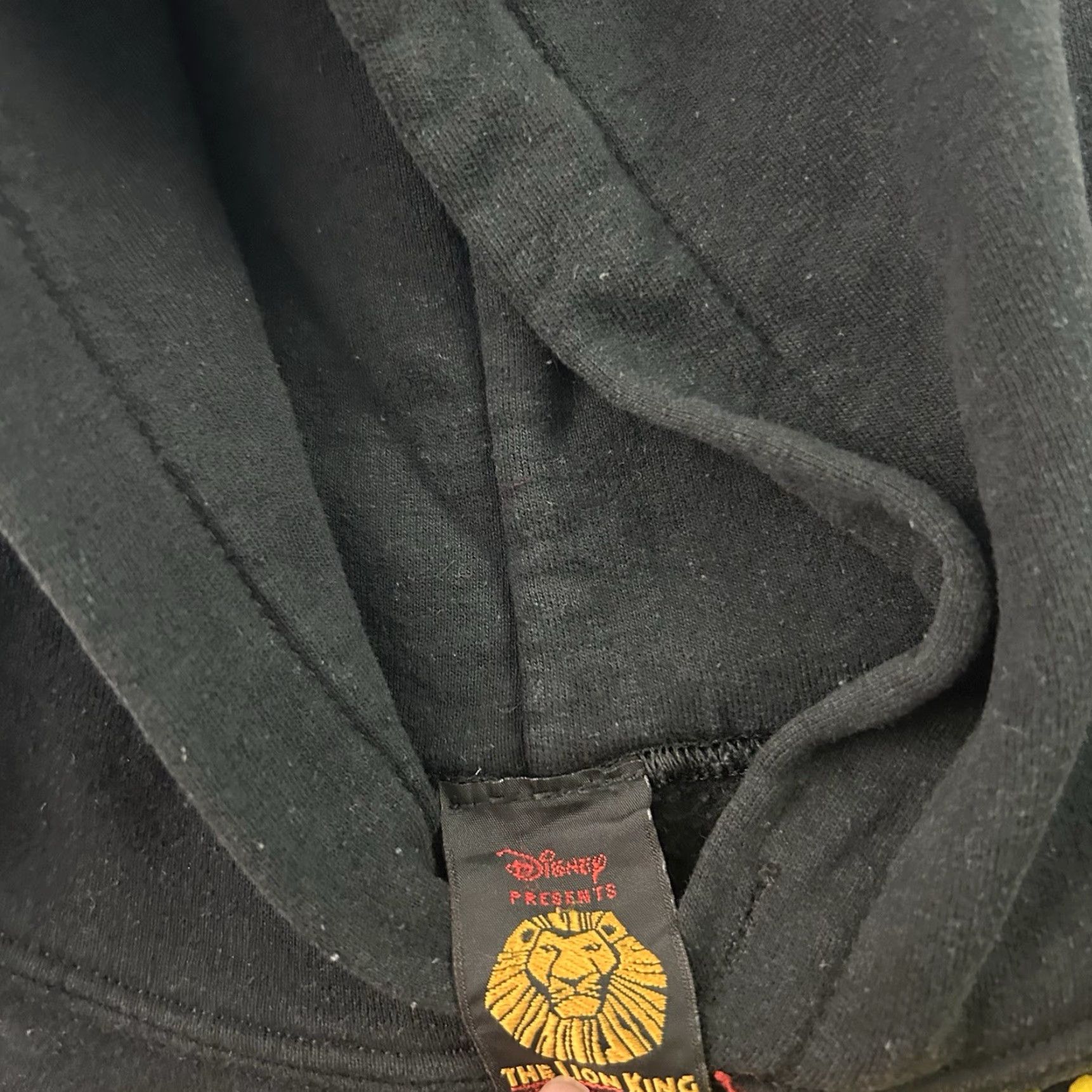 Vintage The Lion King Musical Hoodie Mens Small Black Pullover Sweatshirt Size US S / EU 44-46 / 1 - 5 Thumbnail