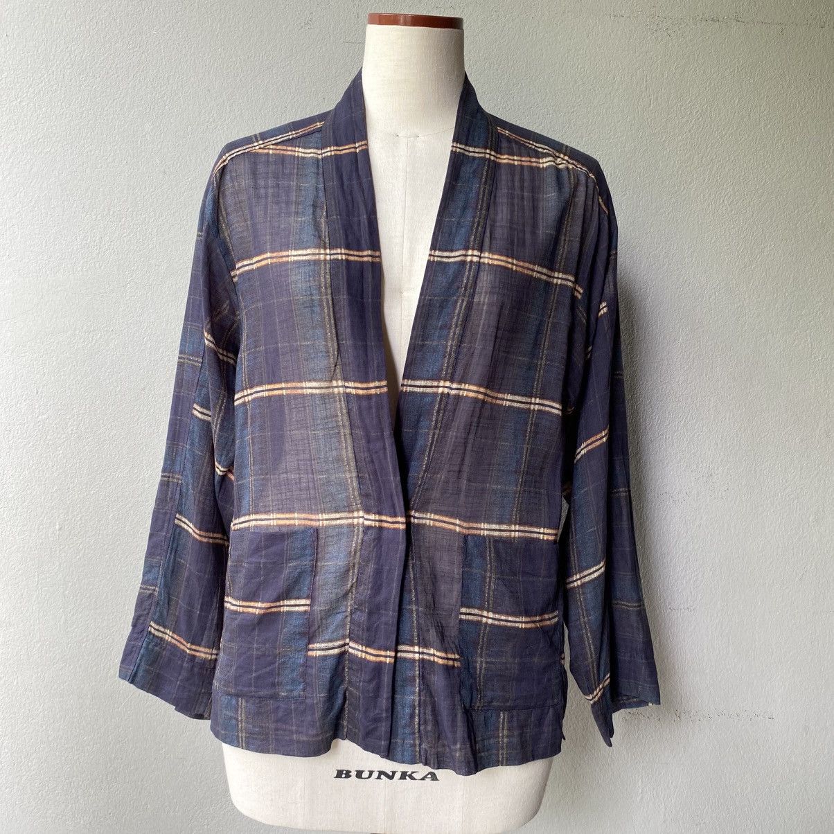 Isabel Marant Etoile ISABEL MARANT ETOILE Navy Plaid Open-Front Shirt Size XXS / US 00 / IT 34 - 9 Thumbnail