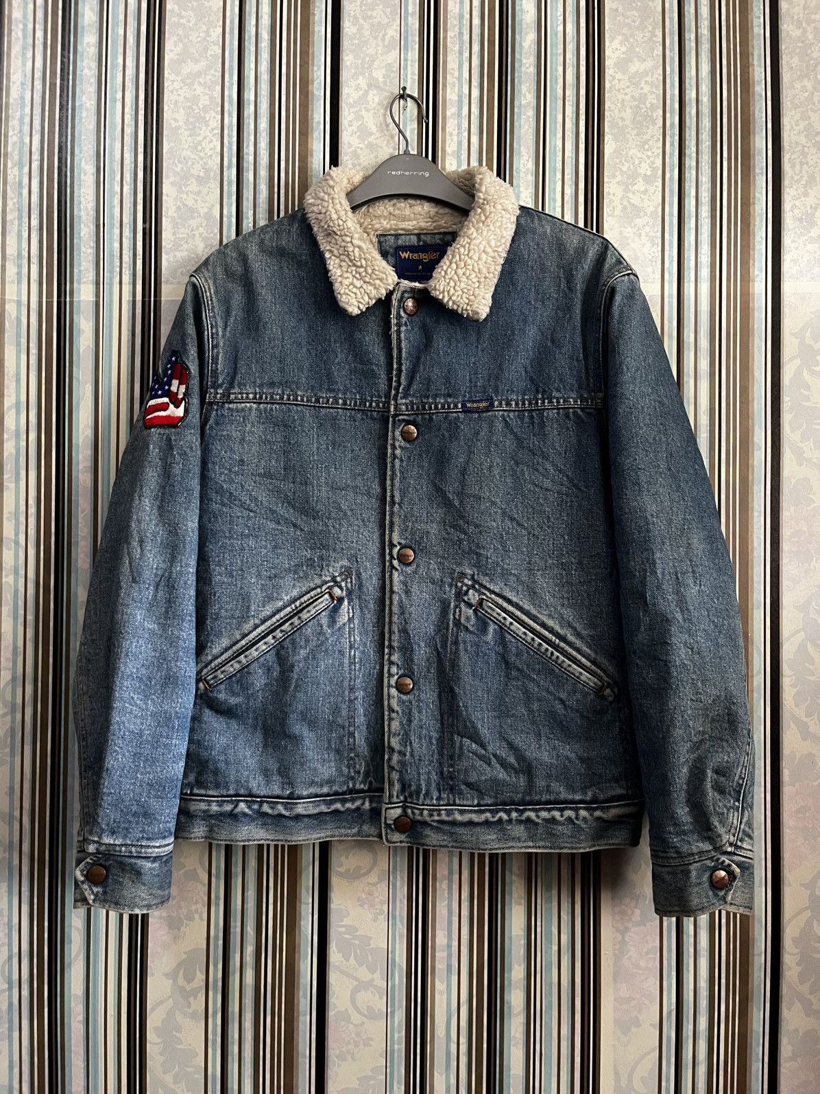 Wrangler 1990s WRANGLER sherpa denim patches #H5 Size US M / EU 48-50 / 2 - 1 Thumbnail