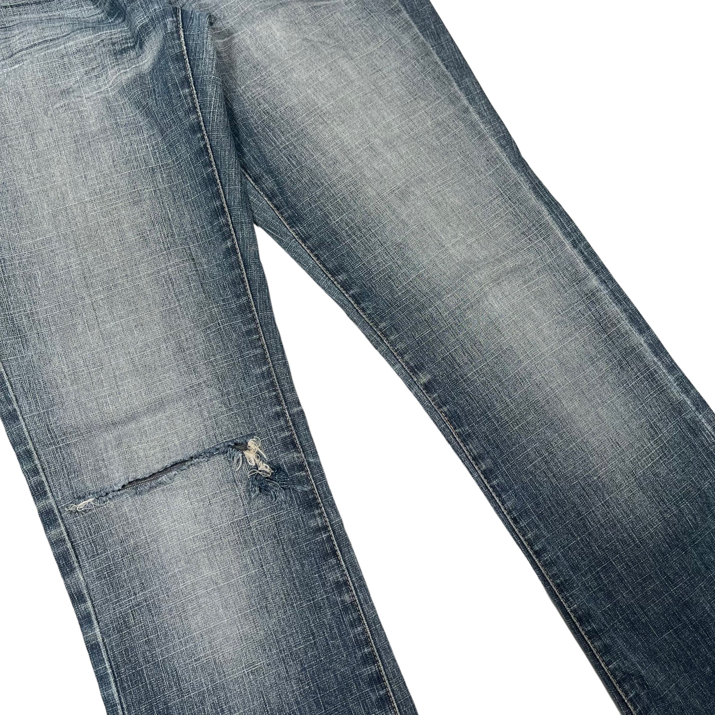 Marithe + Francois Girbaud Marithe Francois Girbaud Flare Punk Washed Denim Pants Size US 28 / EU 44 - 7 Thumbnail