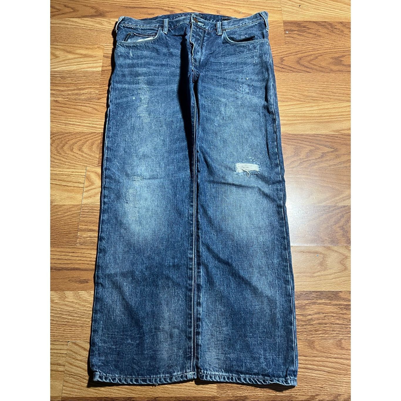 Armani Armani J21 Regular Fit Distressed Button Fly Jeans Size US 36 / EU 52 - 1 Thumbnail
