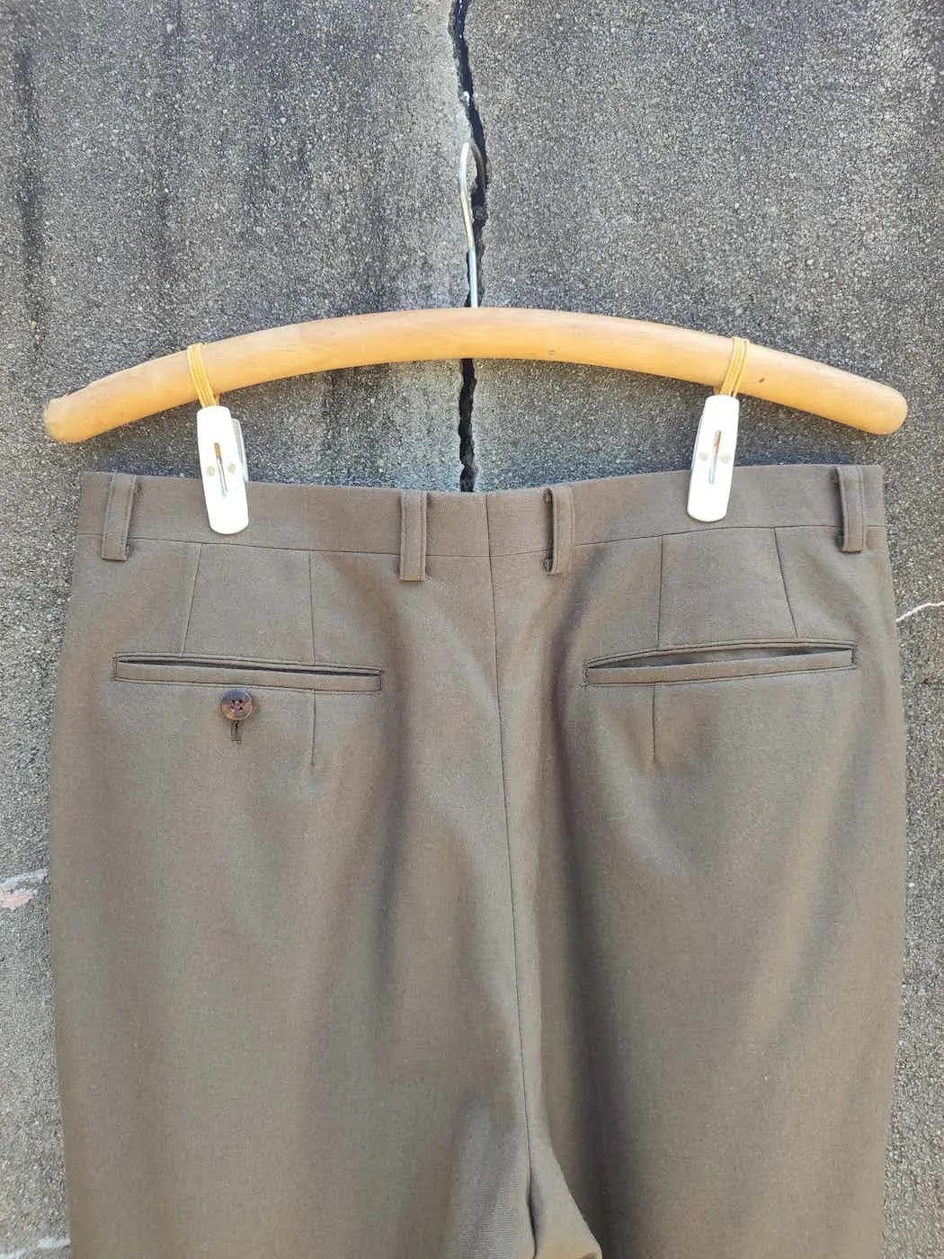 Givenchy × Vintage Vintage Monsieur Givenchy Pleated Wool Trousers Size US 34 / EU 50 - 7 Thumbnail