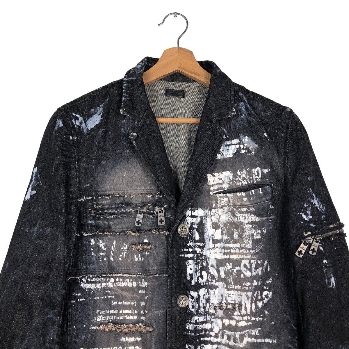 Hysteric Glamour 🔥Berning Sho Japan Punk Biker Jacket Distressed Style Size US M / EU 48-50 / 2 - 3 Thumbnail