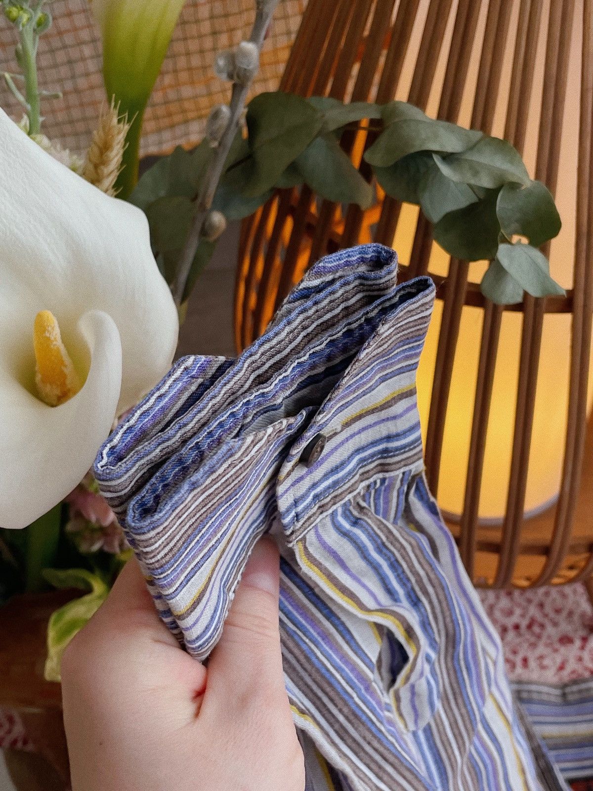 Etro Etro Milano Linen Striped Shirt Size US L / EU 52-54 / 3 - 15 Thumbnail