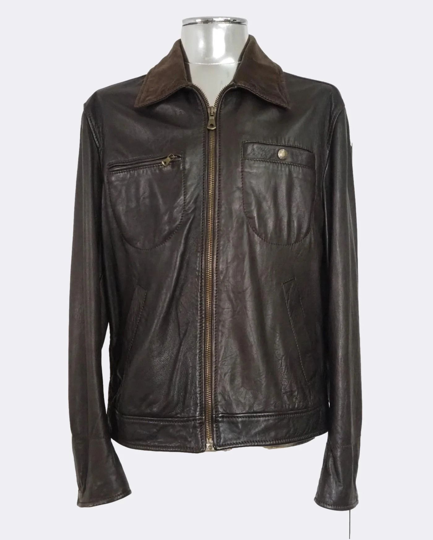 Dolce & Gabbana Dolce & Gabbana Leather Zip with Corduroy Collar $2180 Size US L / EU 52-54 / 3 - 1 Thumbnail