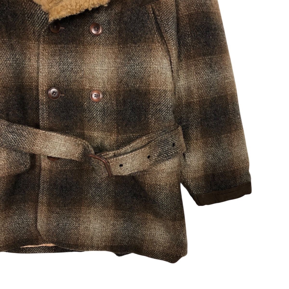 Golden Bear 🔥VINTAGE WOOL JACKET GOLDEN BEAR TARTAN SHAWL COLLAR Size US M / EU 48-50 / 2 - 7 Thumbnail