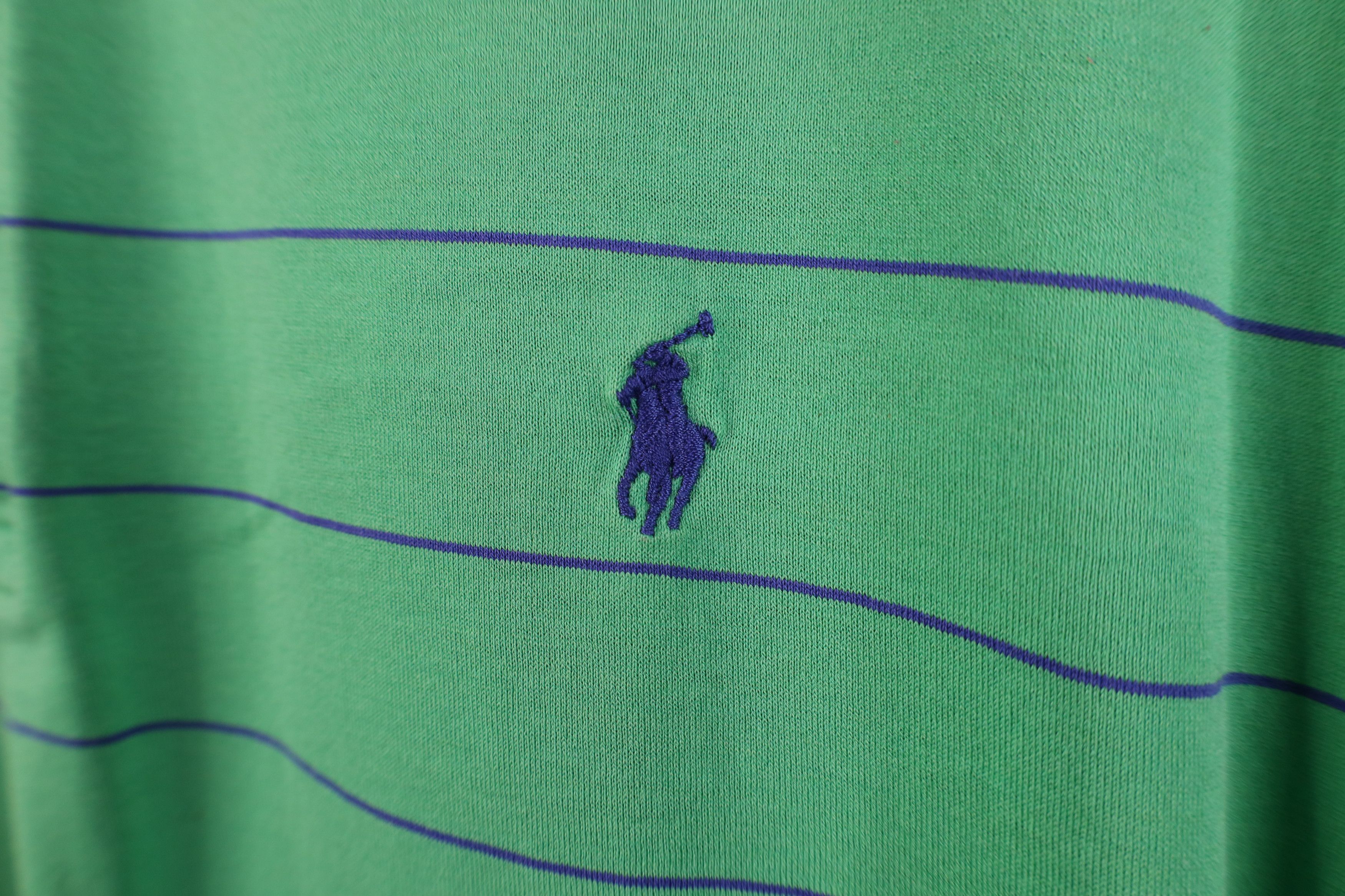 Ralph Lauren Vintage Polo Golf Ralph Lauren Striped Golfing Polo Green Size US XL / EU 56 / 4 - 5 Thumbnail