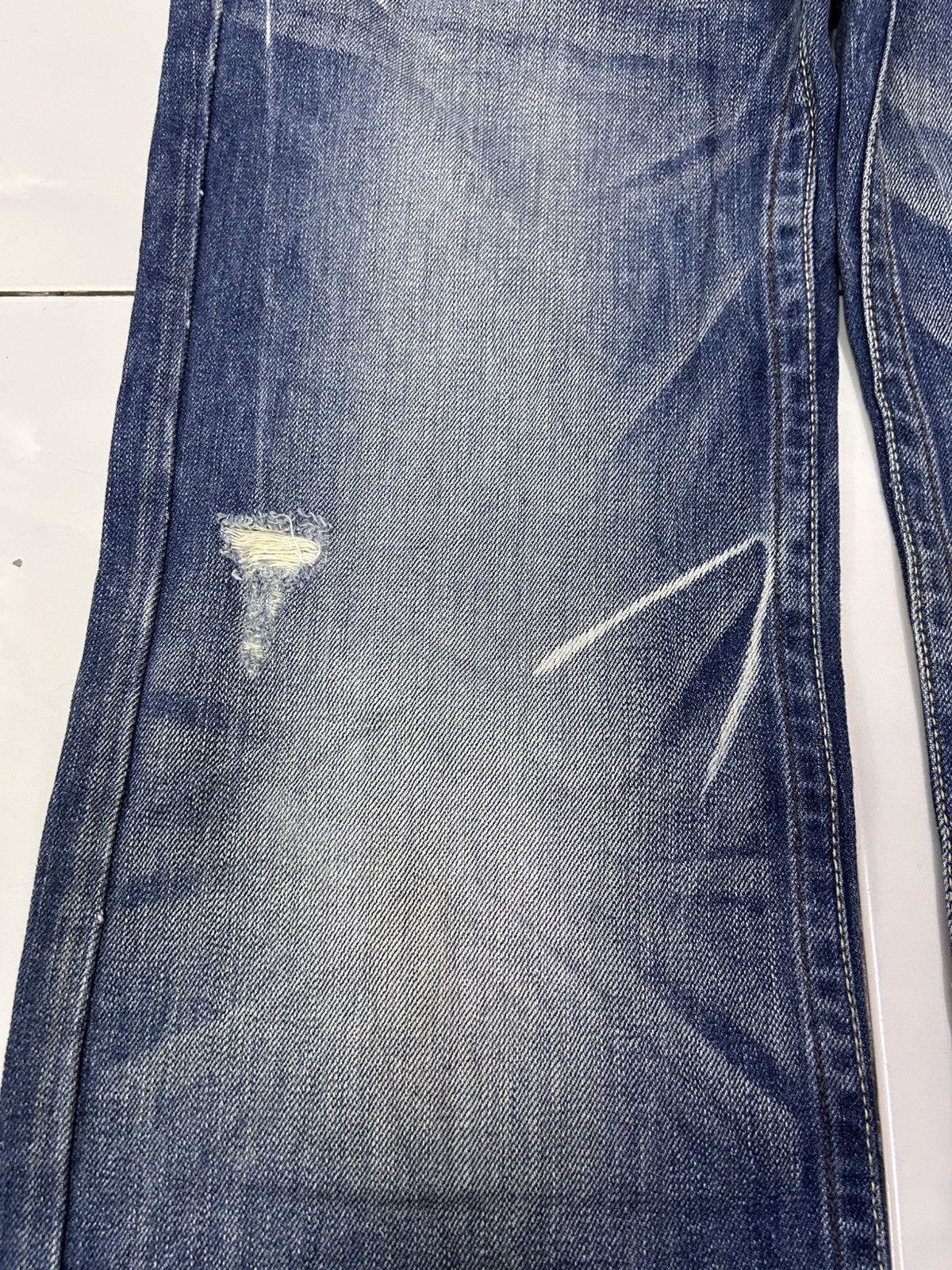 Japanese Brand × Vintage Red Pepper Y2K Wide-Leg Flare Distressed Jeans Embroidered Size US 30 / EU 46 - 20 Thumbnail