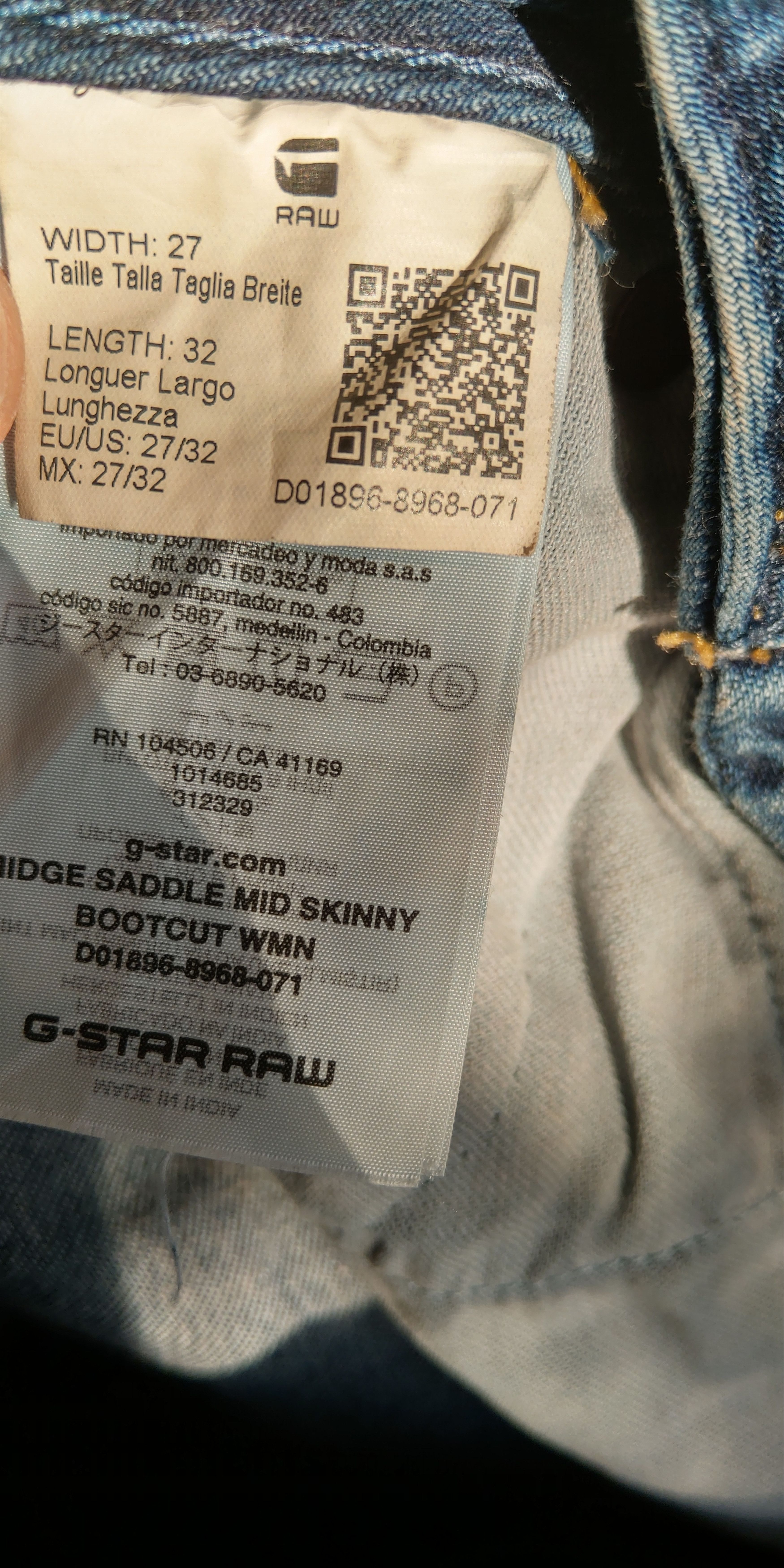 G-Star Flared Bootcut Skinny Stacked Pants Bell Bottom Denim 27 Size US 27 - 17 Thumbnail