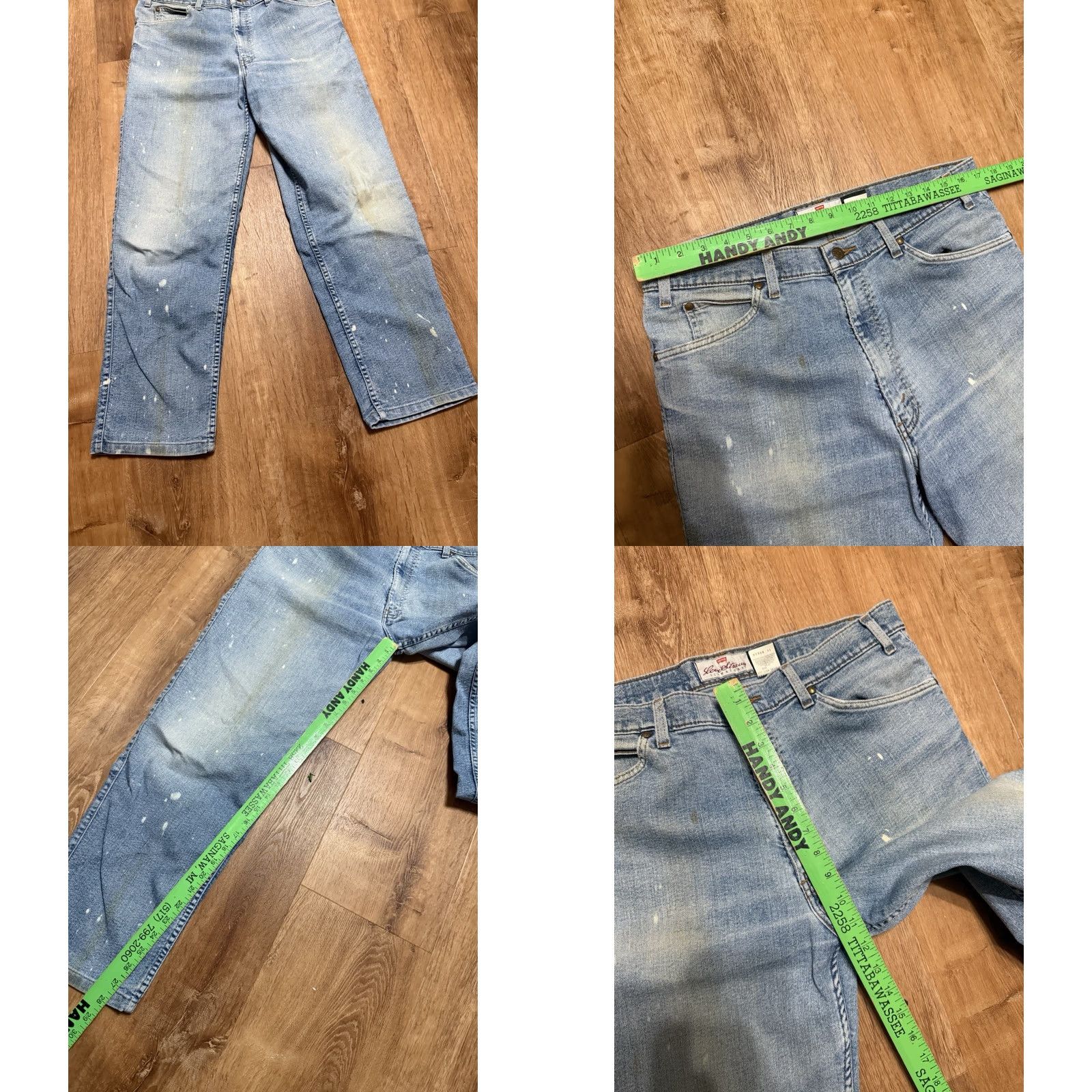Levi's VINTAGE Levi's 505 Jeans Orange Tab Blue Denim Men 34x28 FADED Straight 80s 90s USA" Size US 34 / EU 50 - 8 Thumbnail