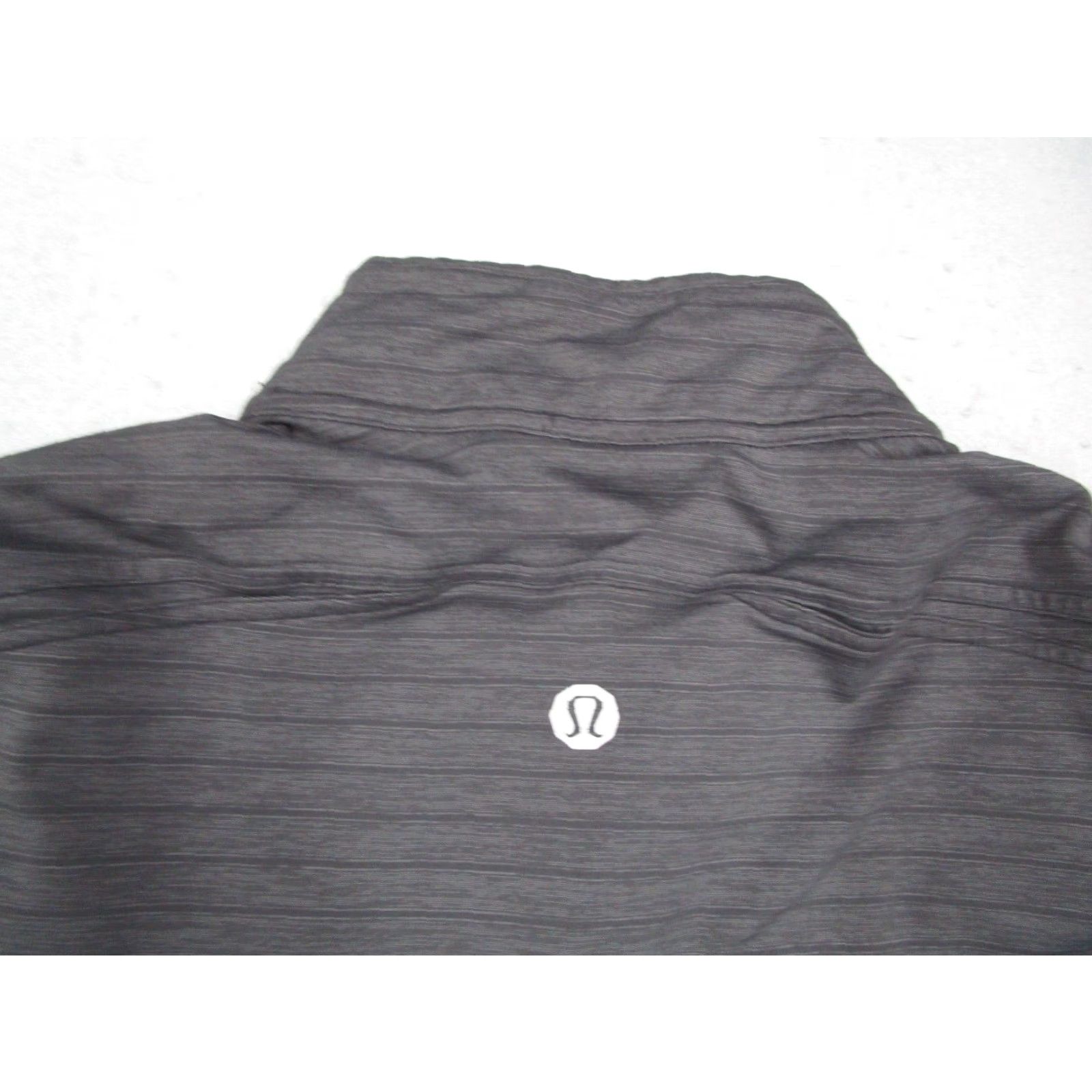 Lululemon Lululemon Mens Gray Striped Long Sleeve 1/4 Zip Pullover - Classic Fit, Lightweight, All Seasons, Run, Hiking, CrossFit, Golf - Size M Size US M / EU 48-50 / 2 - 4 Thumbnail