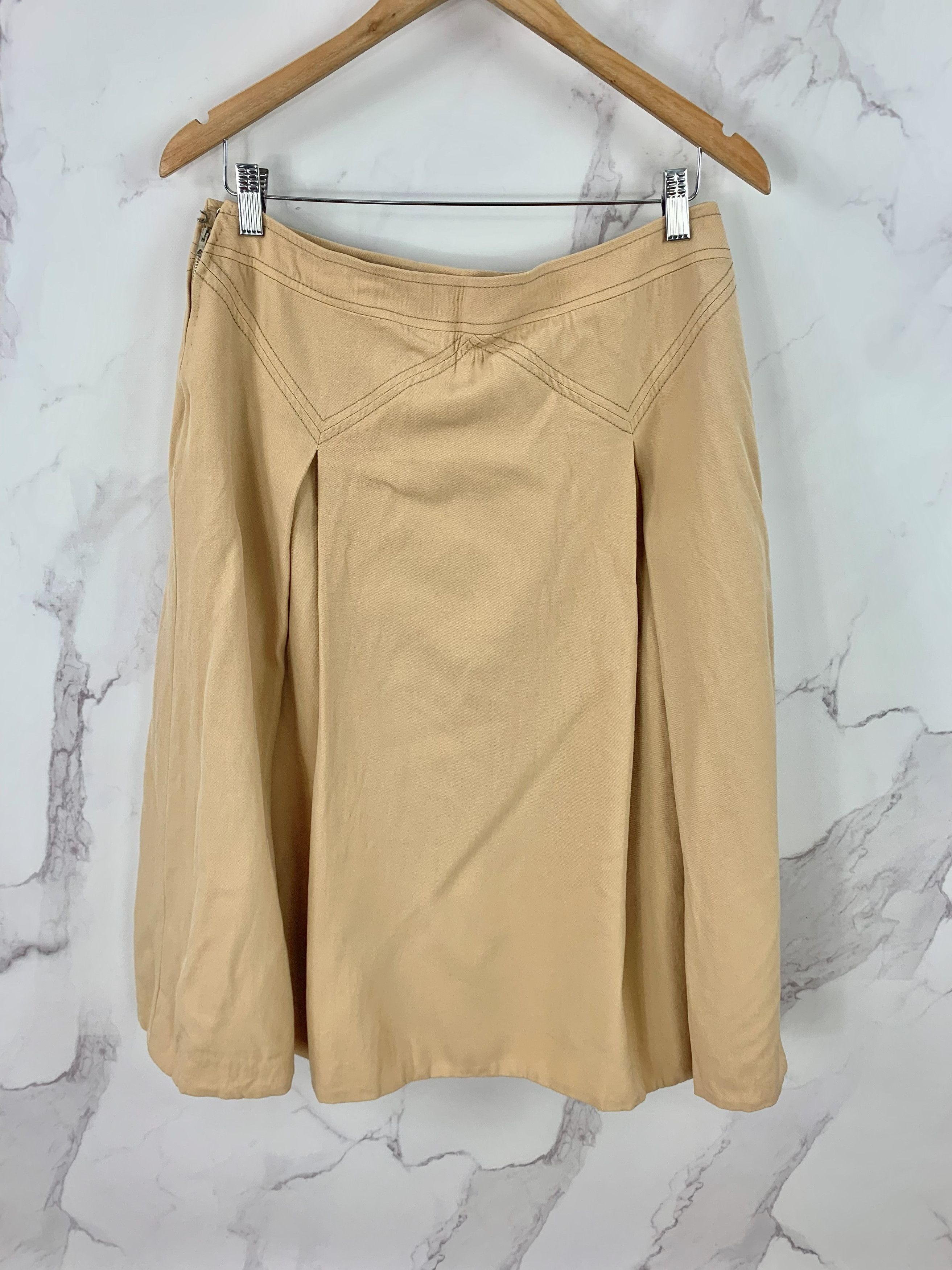 Celine Vintage Celine Wool Pleated Skirt Size 48 Size 36" / US 14 / IT 50 - 4 Thumbnail