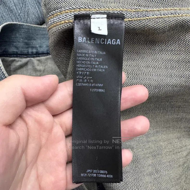 Balenciaga Balenciaga Graffiti distressed rhinestone denim jacket Size US S / EU 44-46 / 1 - 3 Thumbnail
