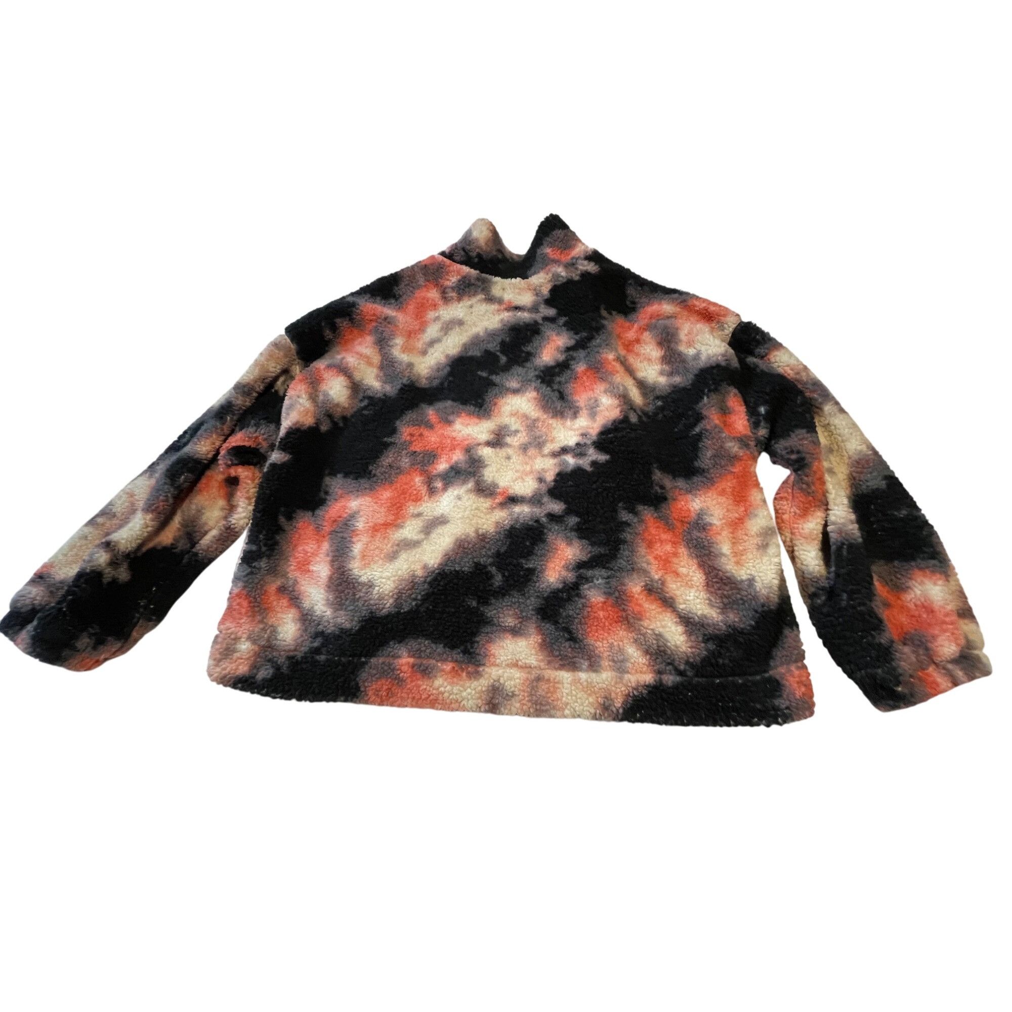 Other Tie-Dye Sherpa Fleece Jacket 1X By Love + Joy Coral Black Go Size XL / US 12-14 / IT 48-50 - 9 Thumbnail