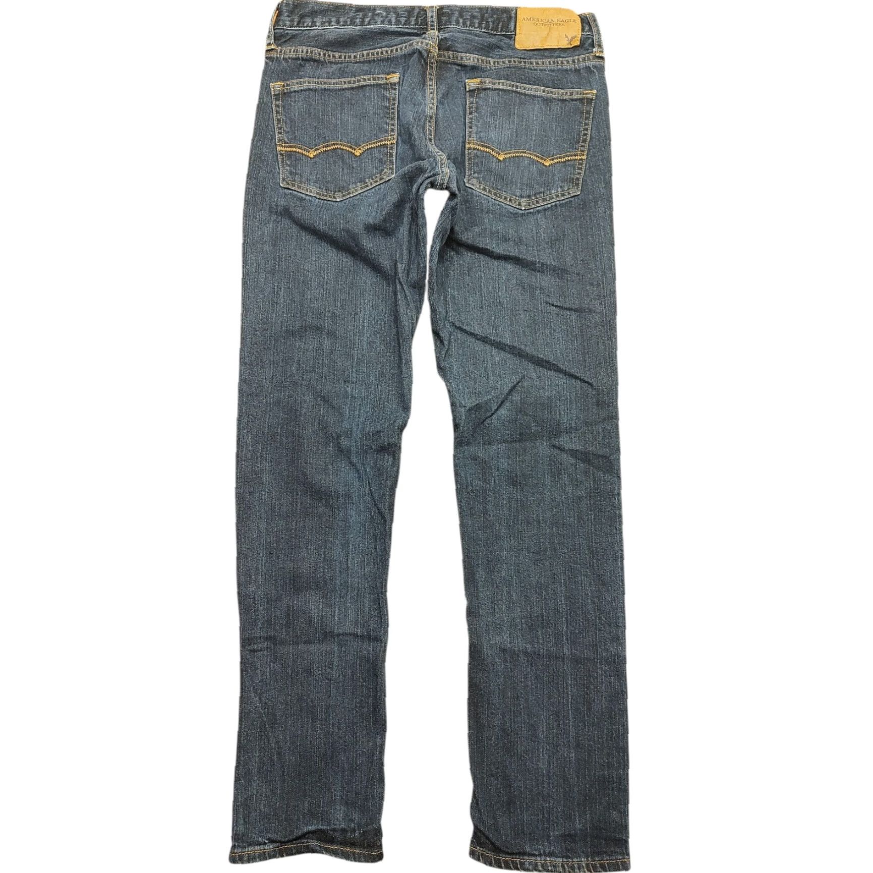 American Eagle Outfitters American Eagle Jeans Mens 31x30 Dark Blue Denim Slim Skinny Measurements Size US 31 - 2 Thumbnail