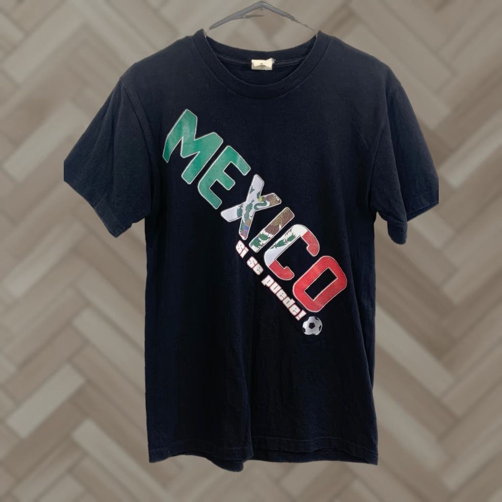 Vintage LTI Mens Black Mexico Si Se Puede Soccer Futbol T-shirt Size S Size US S / EU 44-46 / 1 - 1 Thumbnail