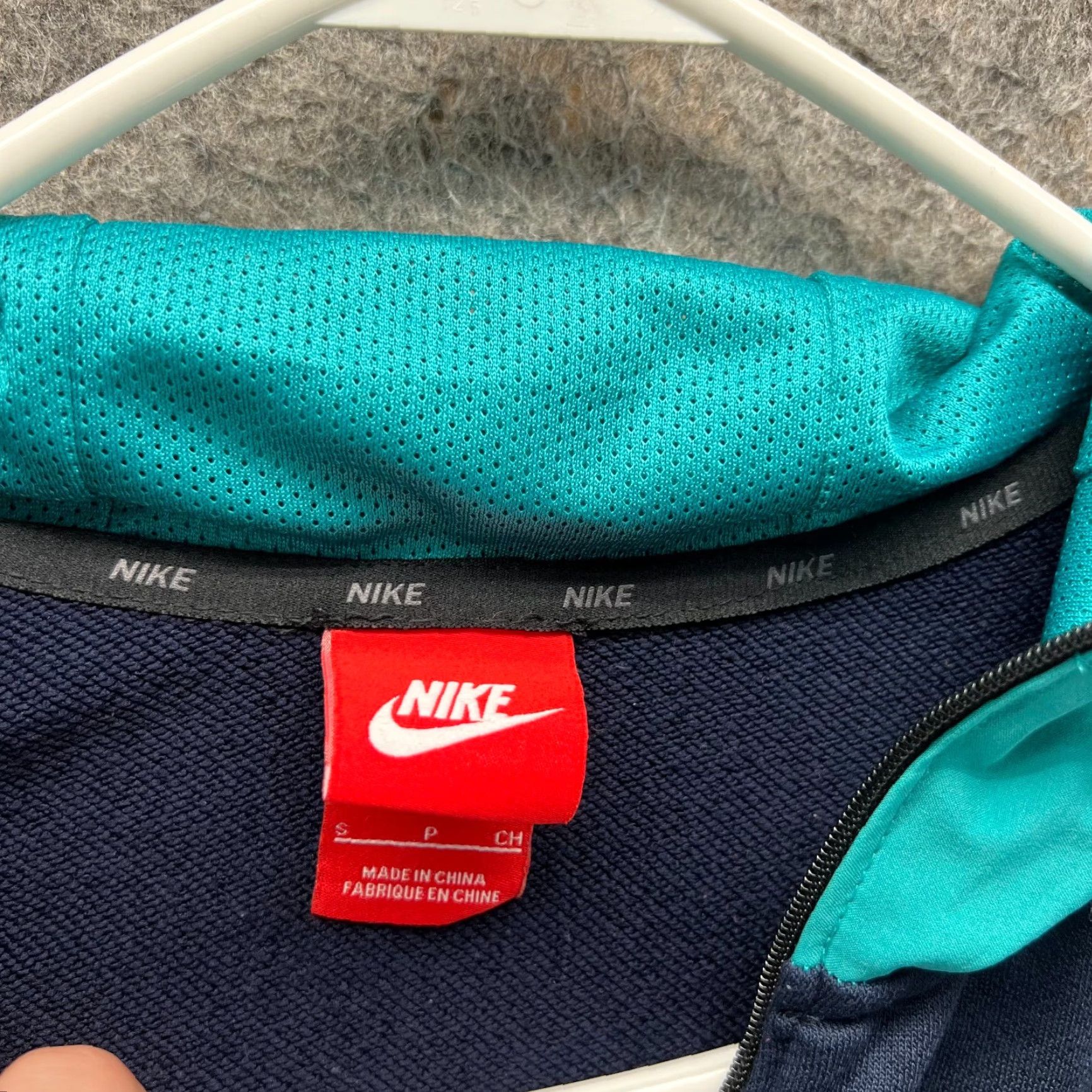 Nike Nike Sweater Men Small Tech Blue Half Zip Pullover Hooded Swoosh Vintage Pullover Hoodie Sweatshirt Baggy? Size US S / EU 44-46 / 1 - 2 Thumbnail