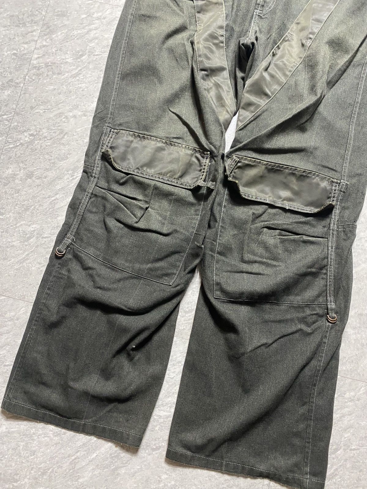 Marithe + Francois Girbaud 90S MARITHE + FRANCOIS GIRBAUD BONDAGE WIDE DENIM PANTS Size US 32 / EU 48 - 3 Thumbnail