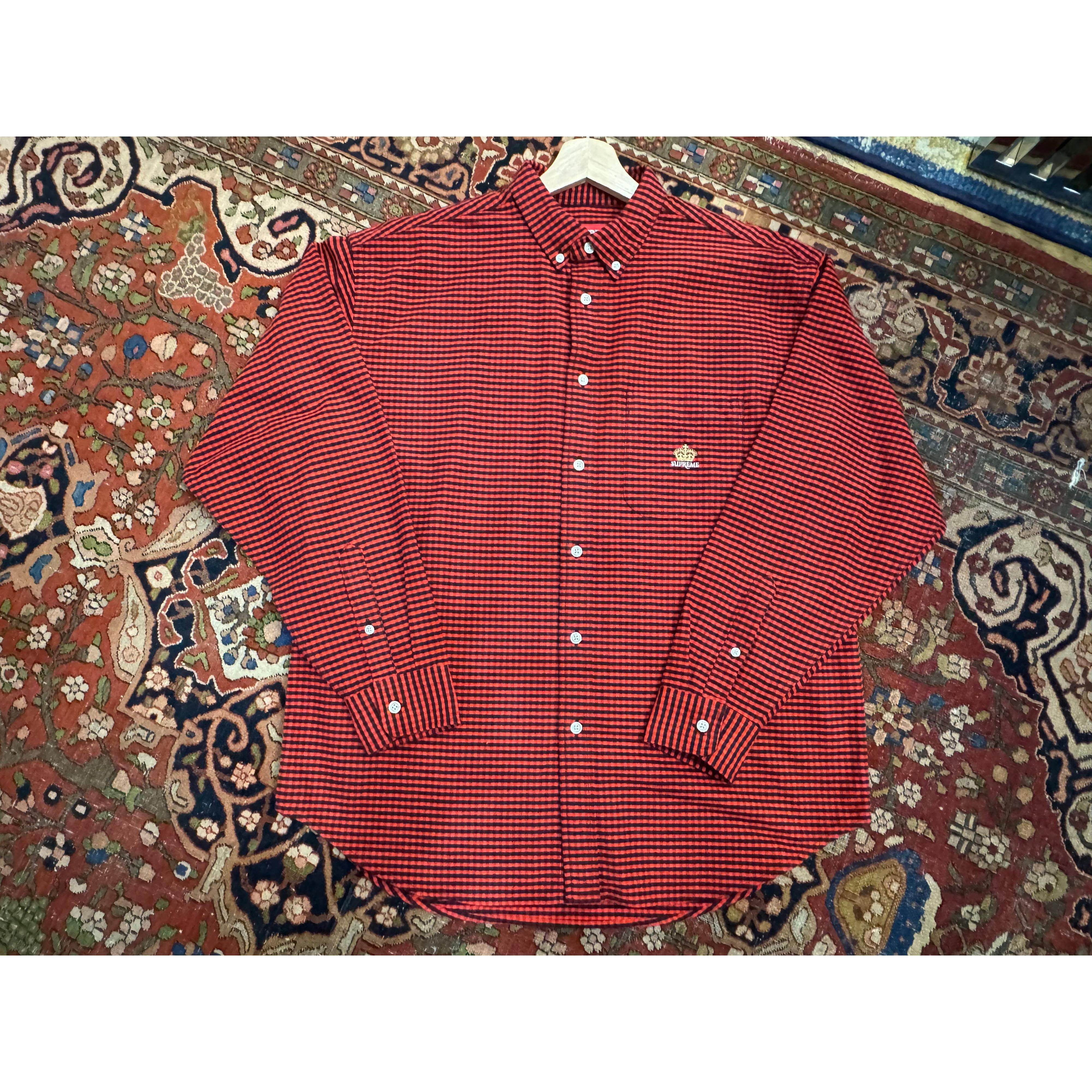 PRE OWNED Loose Fit Flannel Oxford Shirt 'Red Plaid'