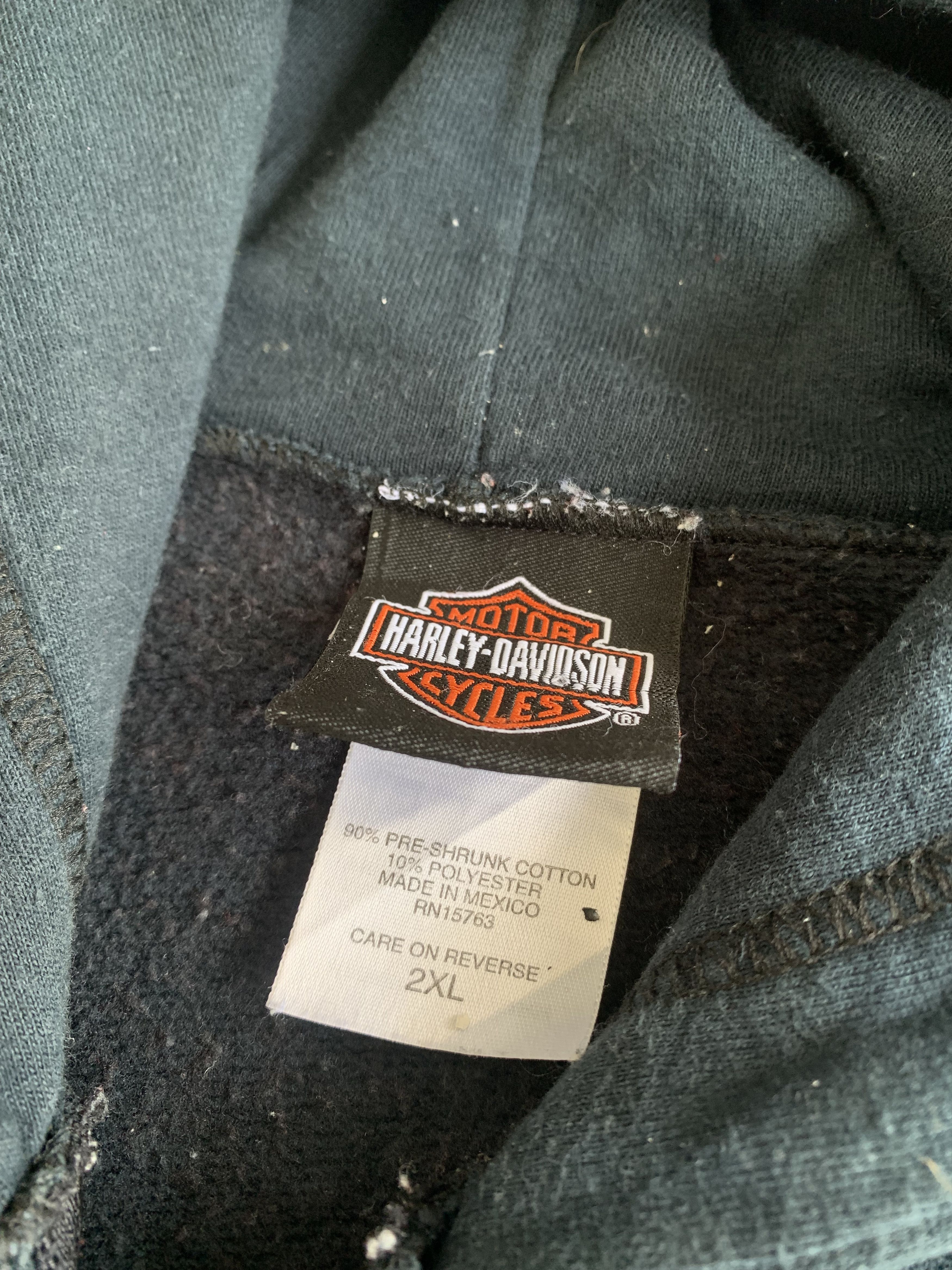 Harley Davidson 💎 Vintage Dice Cards Harley Davidson Zip Hoodie Size US XXL / EU 58 / 5 - 6 Thumbnail
