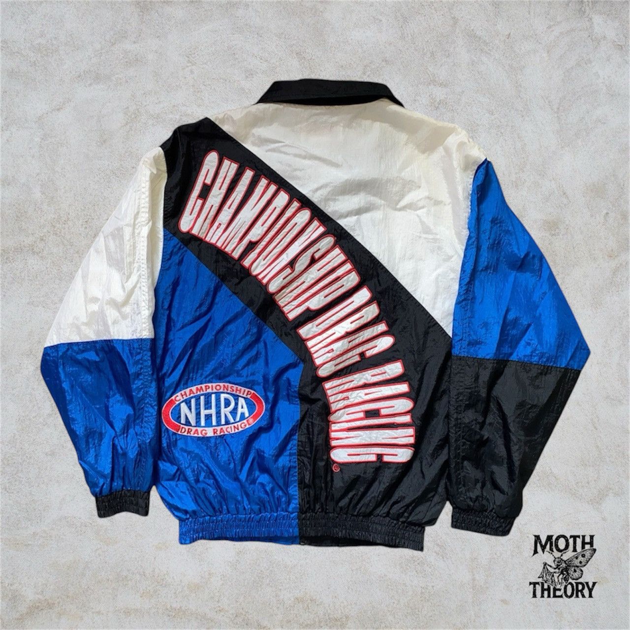 Delong × NASCAR × Vintage 90s NHRA Drag Racing Championship Windbreaker | Autographed Size US L / EU 52-54 / 3 - 2 Thumbnail