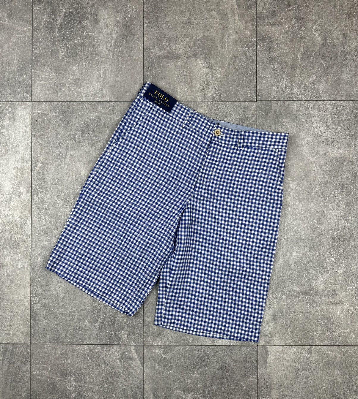 Polo Ralph Lauren Women’s Polo Ralph Lauren Linen Checker New Shorts Size 40" / US 18 - 1 Thumbnail