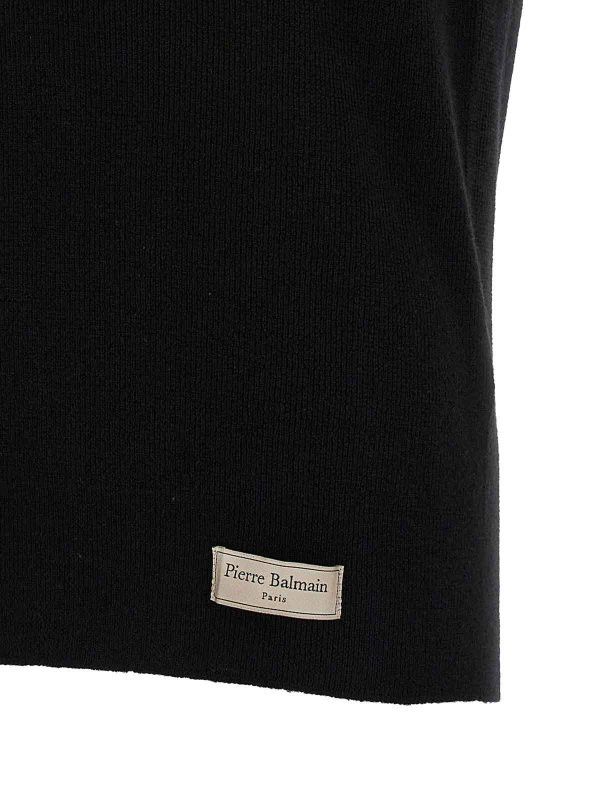 Balmain o1s1wg110925 Label Polo Shirt in Black Size US M / EU 48-50 / 2 - 4 Thumbnail