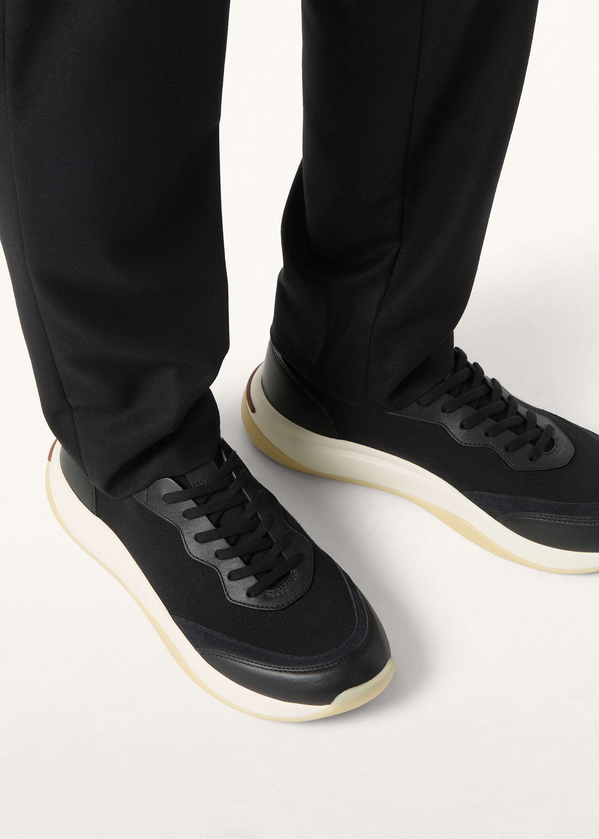 Loro Piana os11x0226 FAP1495 410 LP Walk Low-Top Sneakers in Black Size US 11 / EU 44 - 2 Thumbnail