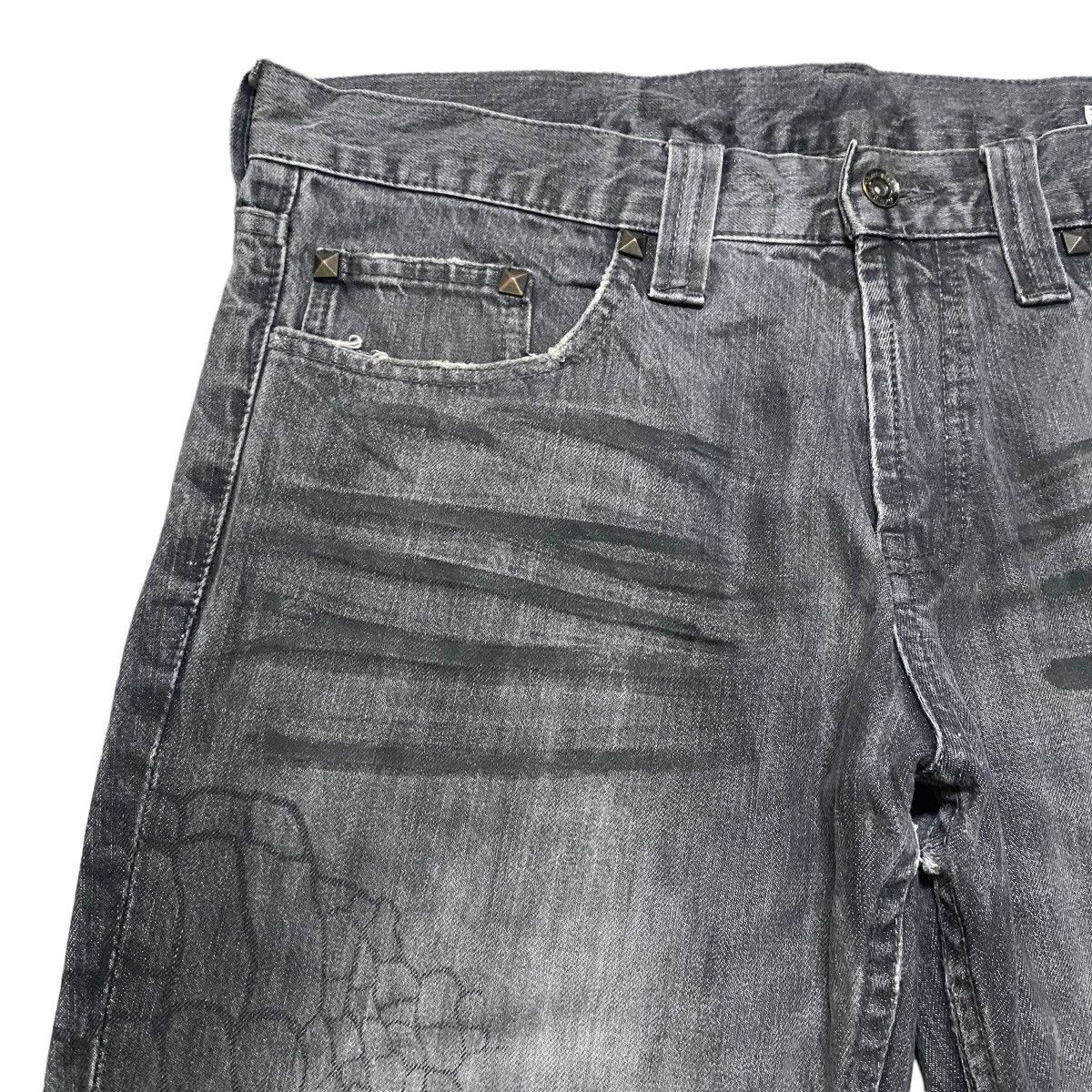 semanticdesign Semantic Design Spiderweb Denim Flare Jeans Size US 34 / EU 50 - 4 Thumbnail