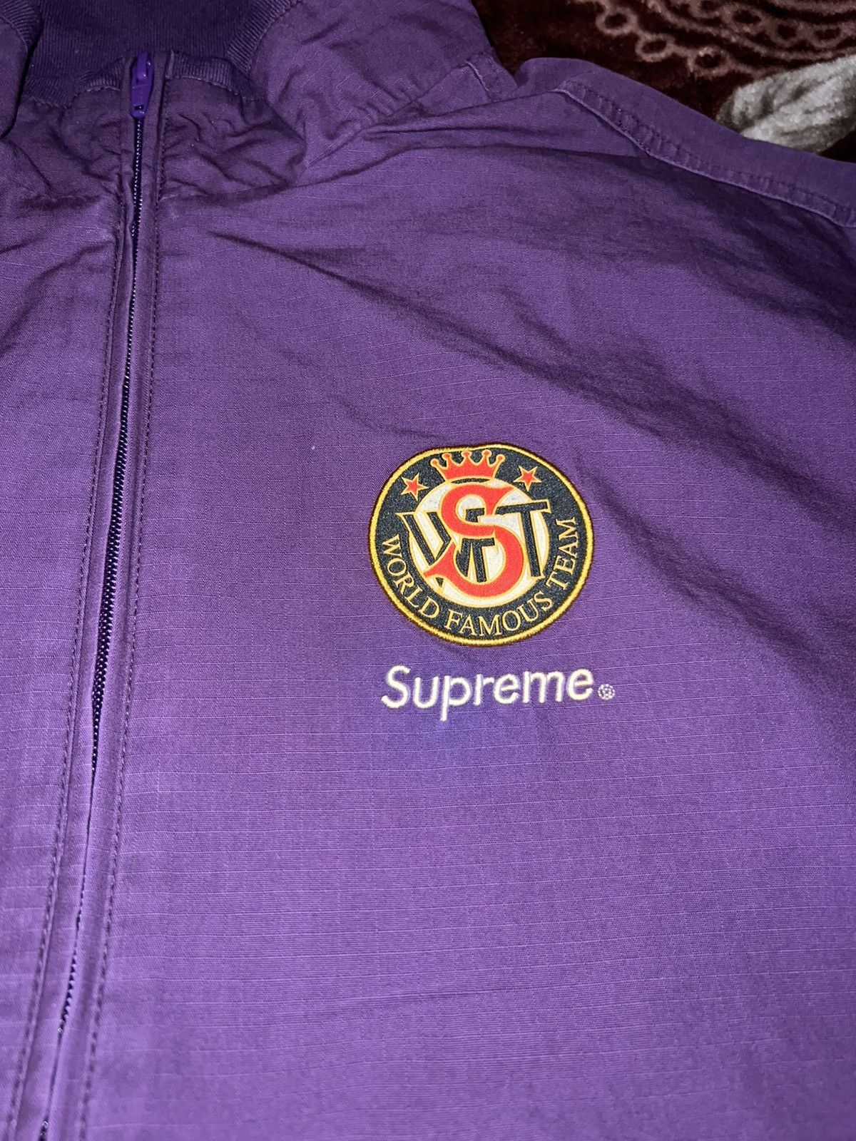 Supreme Umbro Cotton Ripstop Track Jacket Plum Size Large
