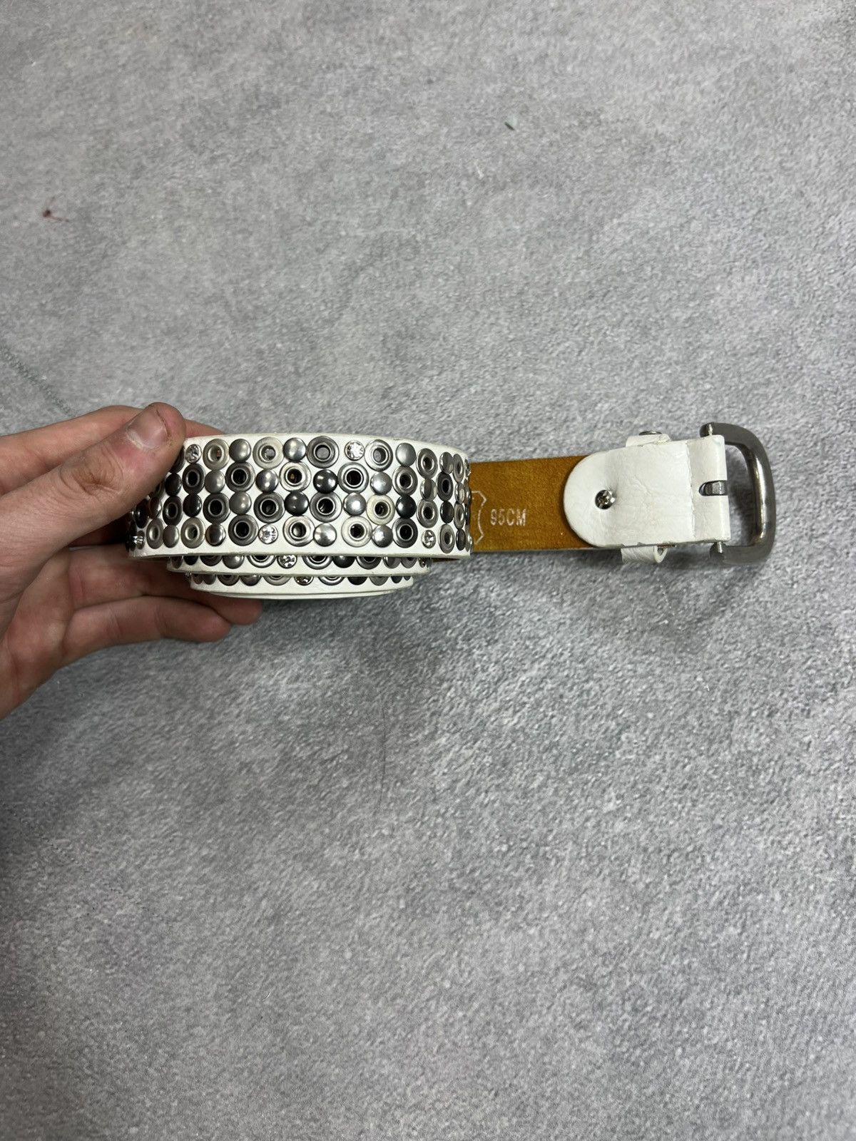 Vintage VTG Balenciaga Style Japanese Streetwear Leather Belt 90s Size ONE SIZE - 3 Thumbnail