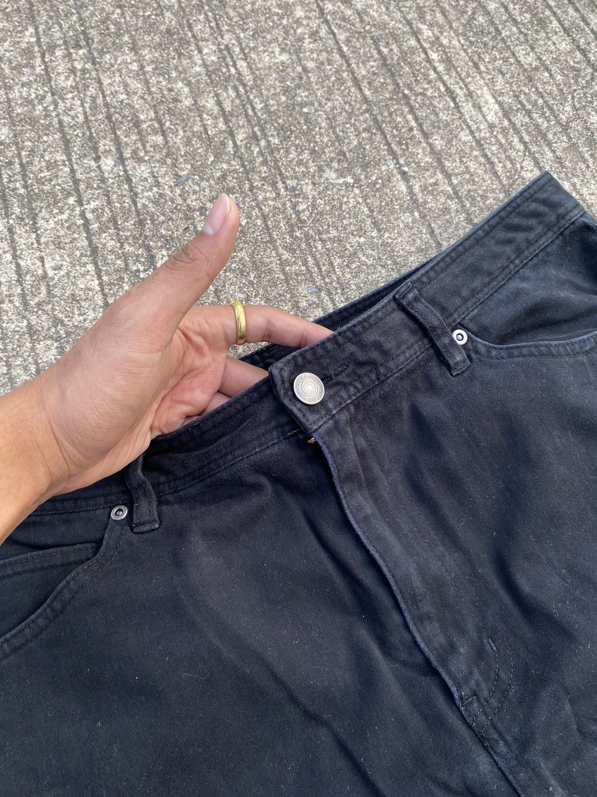 Japanese Brand × Vintage JOHN JELLO Flared Flower Black Pants Size US 32 / EU 48 - 6 Thumbnail