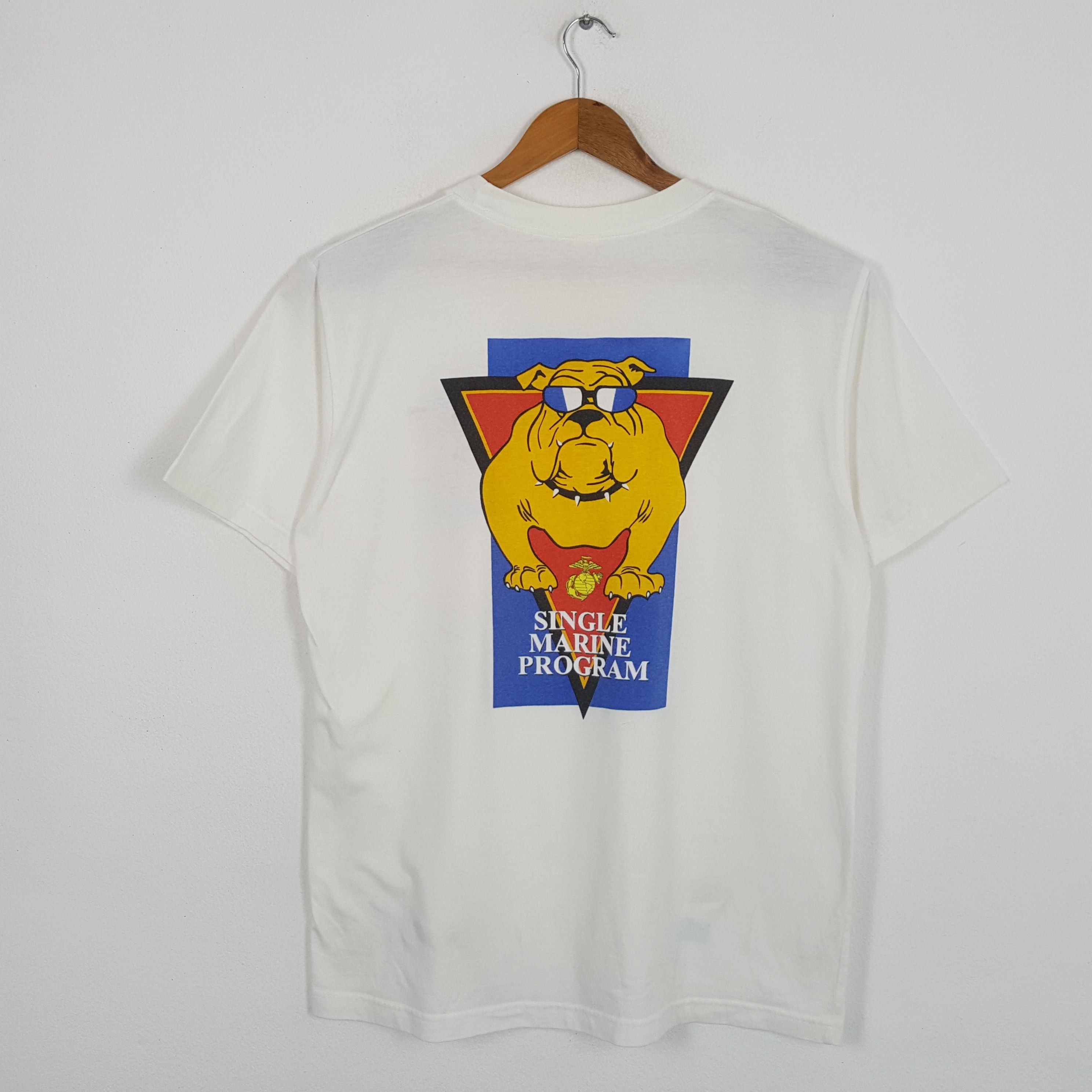 Vintage Vintage SINGLE MARINE PROGRAM Promotion T-Shirts Size US XL / EU 56 / 4 - 1 Thumbnail