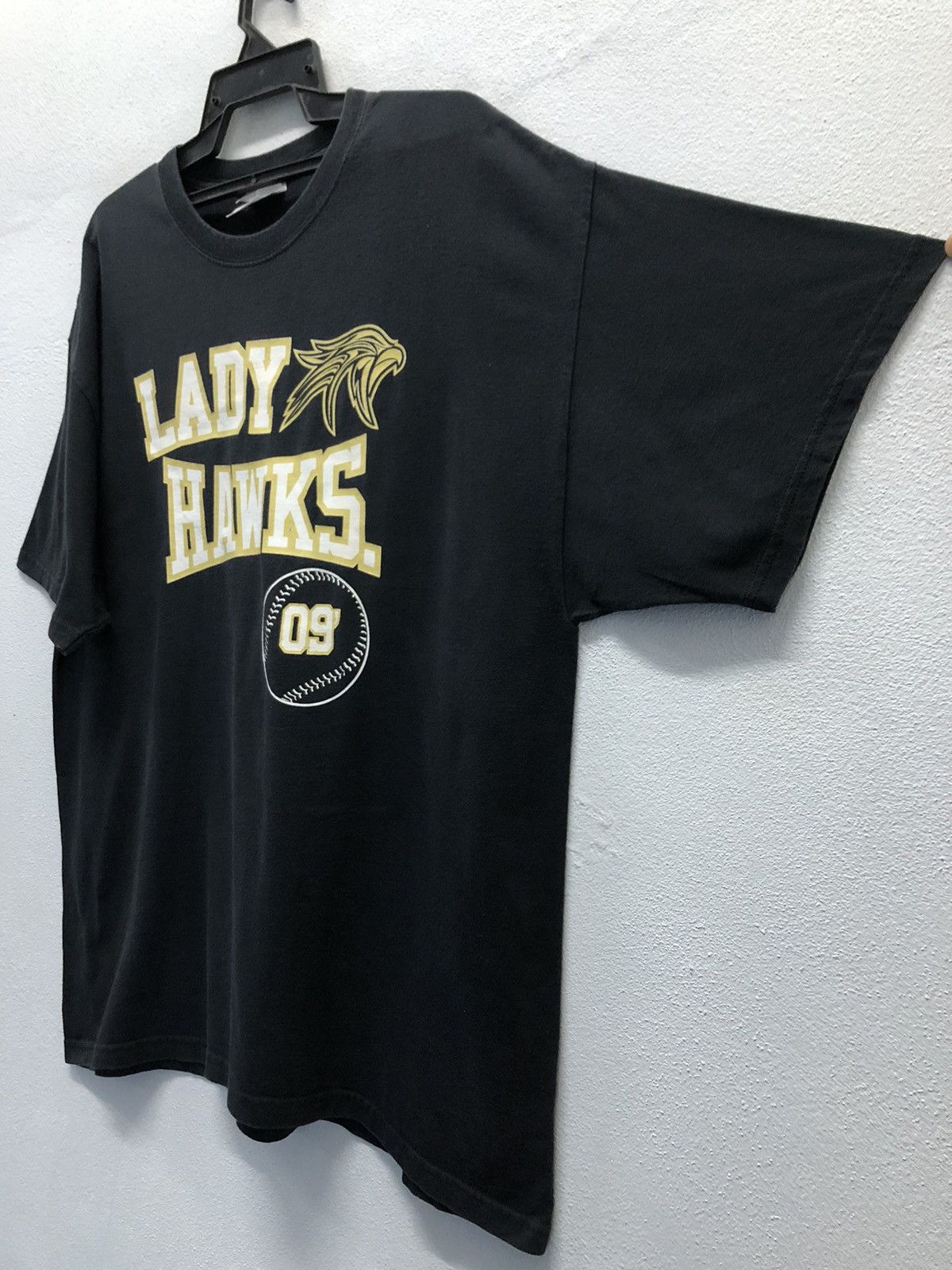 Vintage Vintage Port And Company Lady Hawks Coach "D" T-Shirt Size US XL / EU 56 / 4 - 6 Thumbnail