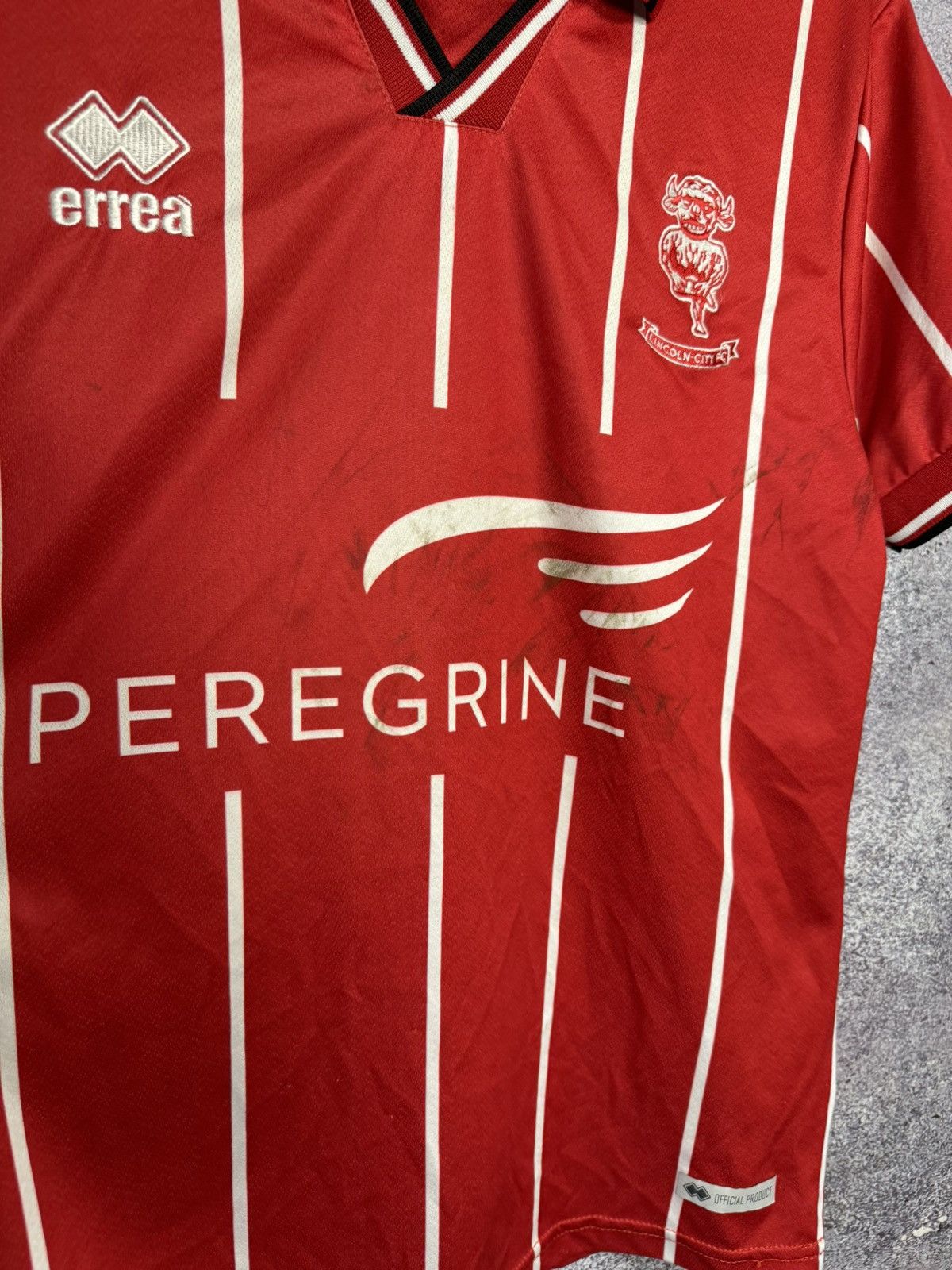 Errea × Vintage Vintage Lincoln City 2020/21 Errea Soccer Jersey Blokcore Size US S / EU 44-46 / 1 - 8 Thumbnail