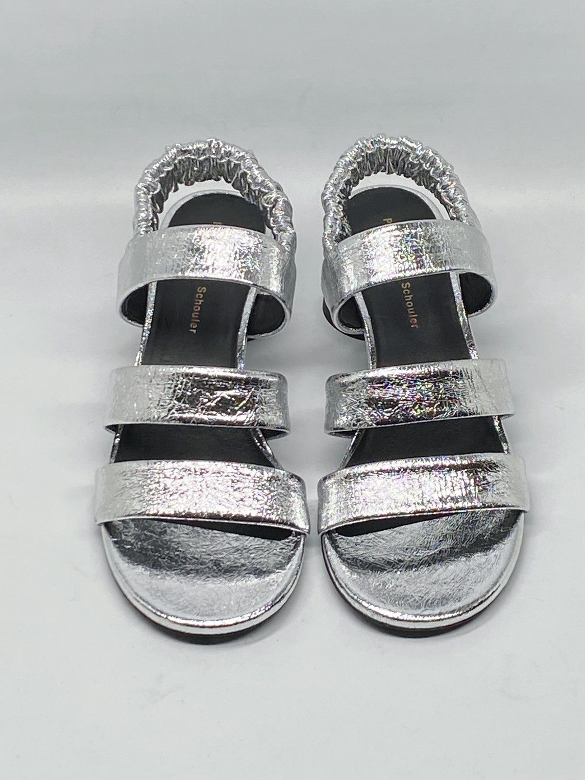 Proenza Schouler Proenza Schouler Silver Slingback Heel Sandals size 36.5 Size US 6.5 / IT 36.5 - 2 Thumbnail