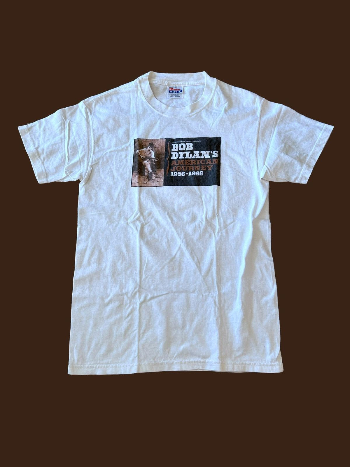 Band Tees × Vintage Vintage Bob Dylan’s American Journey T Shirt Hanes 2000s Y2K Size US S / EU 44-46 / 1 - 2 Thumbnail