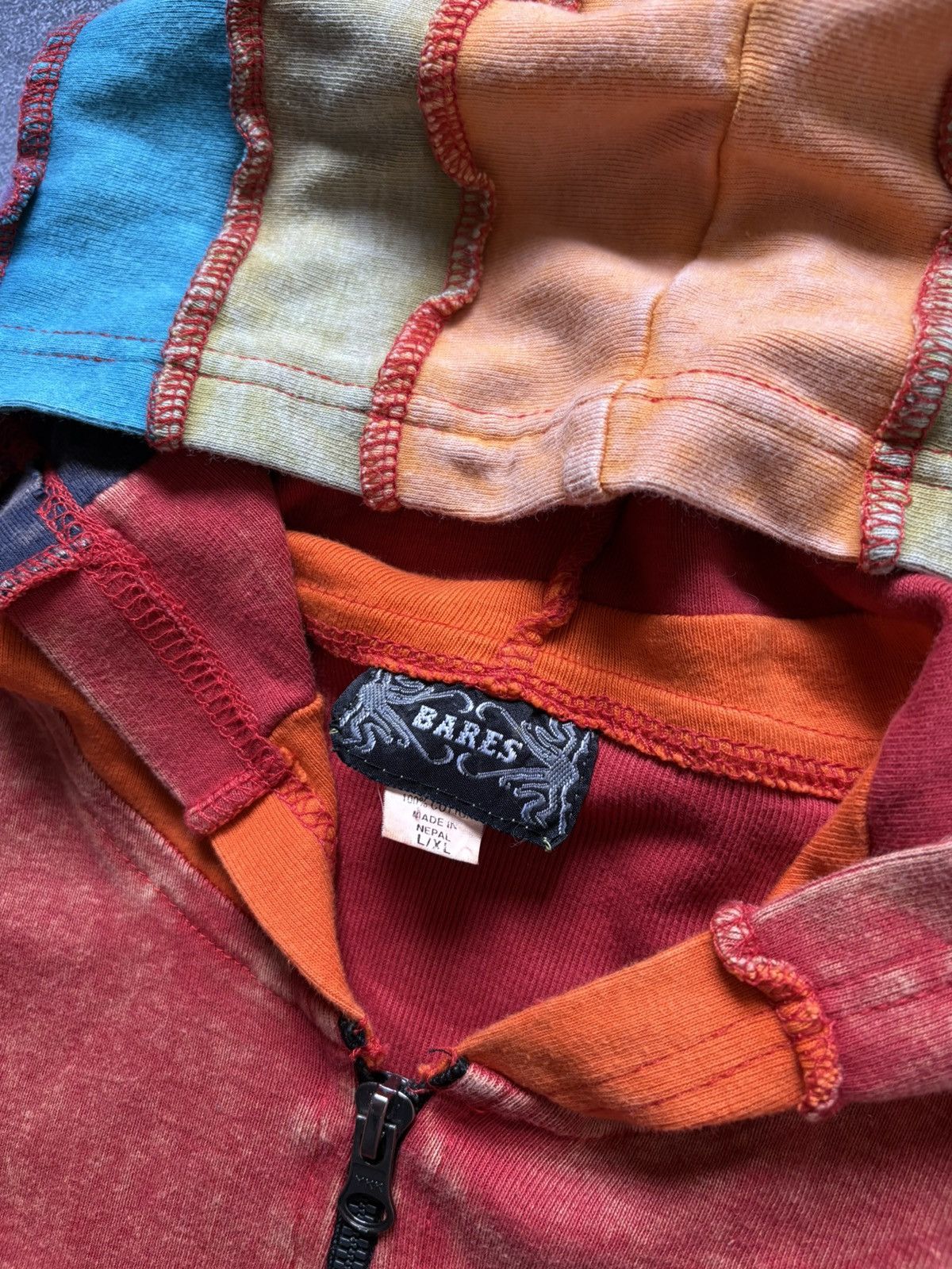 Japanese Brand Crazy Vintage Y2K Multicolour Japanese Zip Up Hoodie Size L / US 10 / IT 46 - 9 Thumbnail