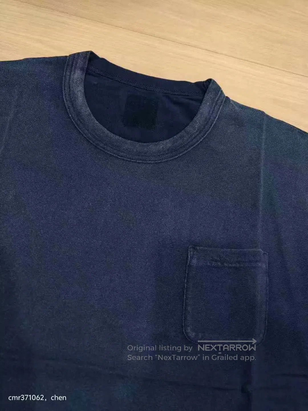 Visvim Blue Short Sleeve T-Shirt with Chest Pocket - L. Size US L / EU 52-54 / 3 - 4 Thumbnail