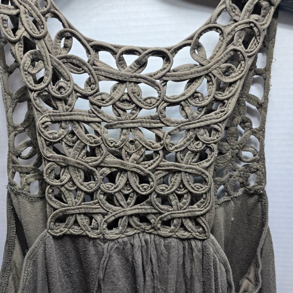 The Unbranded Brand Women's XXI Brown Crochet Tank Top L Size L / US 10 / IT 46 - 5 Thumbnail