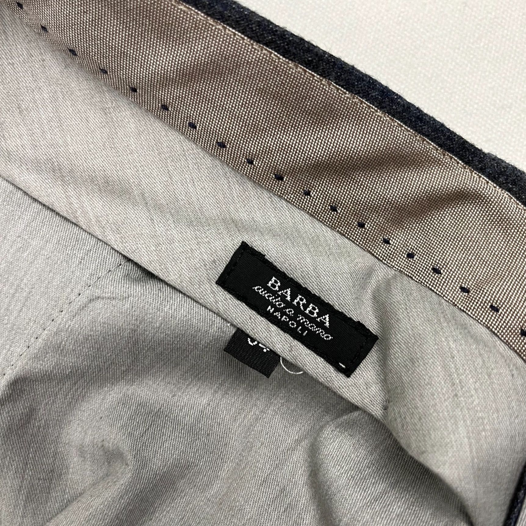 Vintage Barba Napoli Dress Pants Mens 38x28 Gray Blue Shadow Plaid Wool Old Money Preppy Dress Pants Mens 38x28 Gray Blue Shadow Plaid Wool Barba Size US 38 / EU 54 - 3 Thumbnail