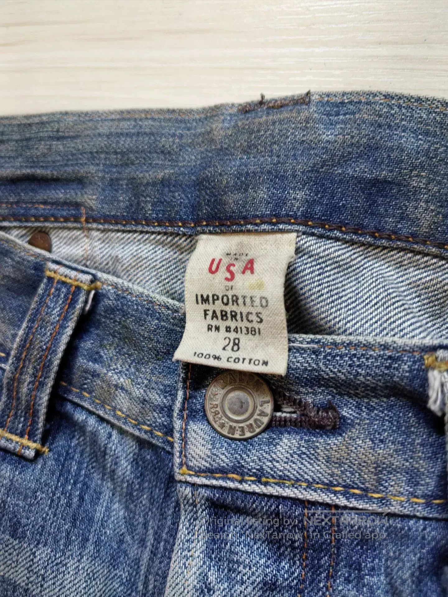 RRL Ralph Lauren rrl vintage blue distressed denim pants. Size US 30 / EU 46 - 6 Thumbnail
